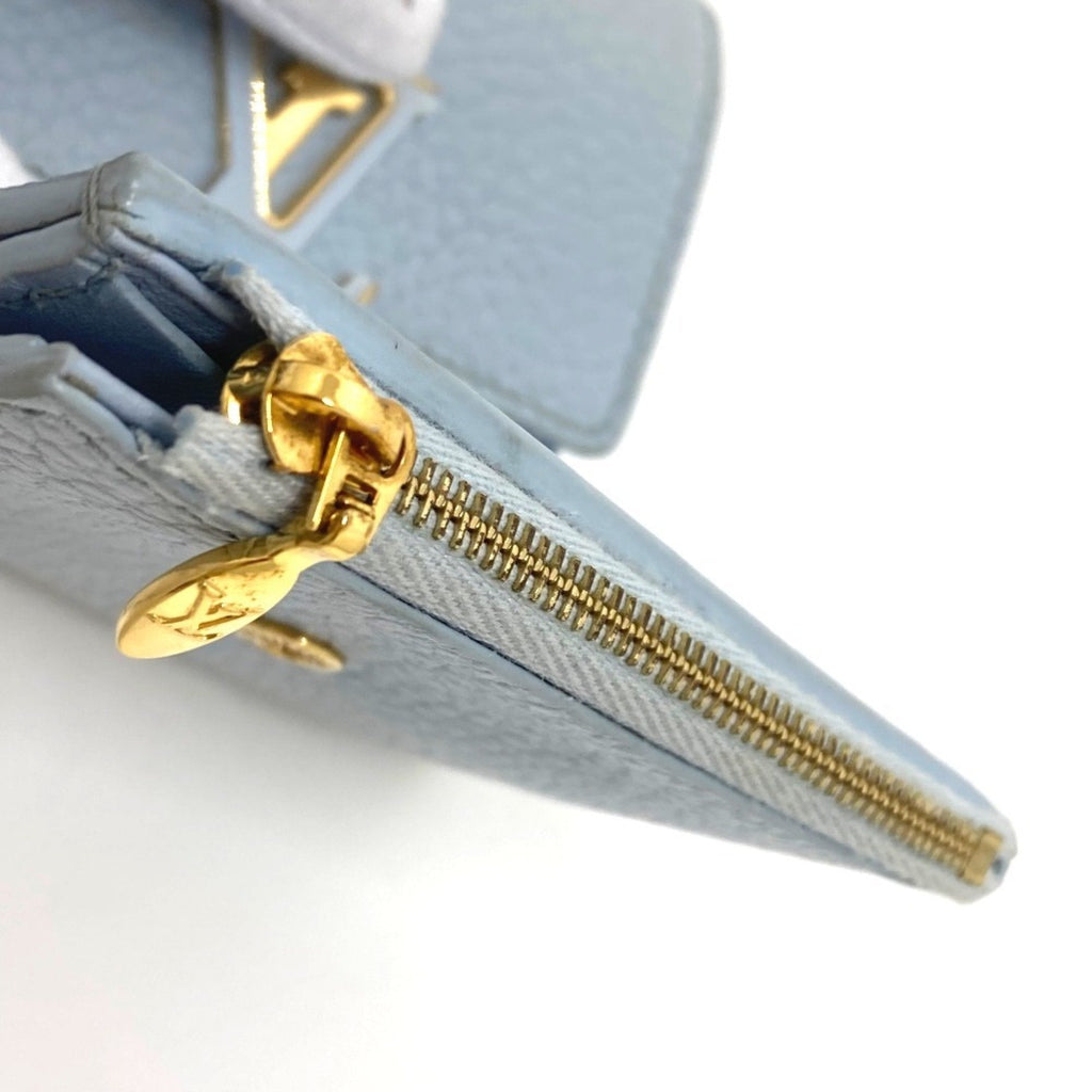 Louis Vuitton Blue Leather Wallet (Tri-Fold)