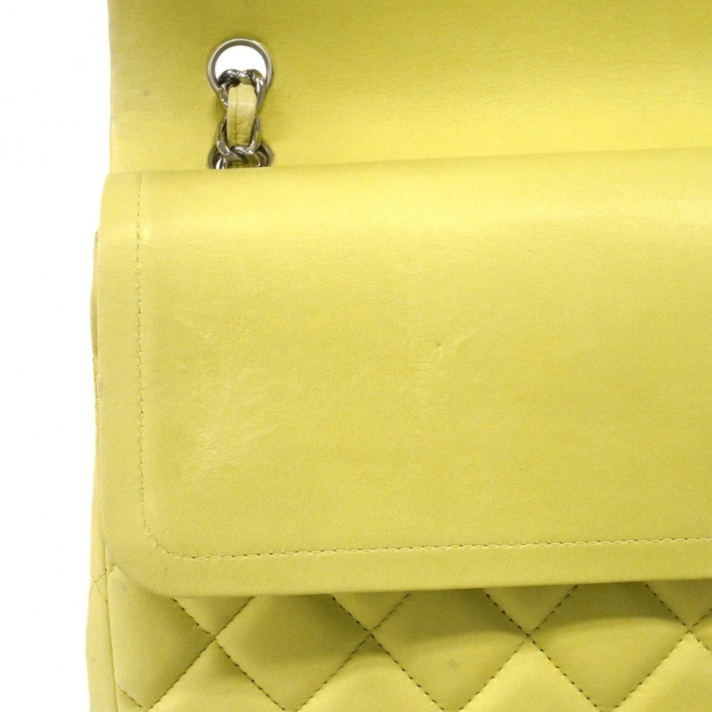 Chanel Lime Yellow Leather Shoulder Bag