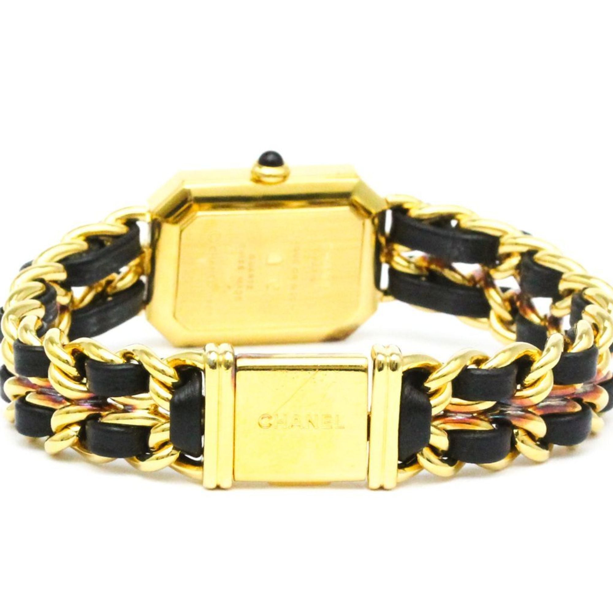 Chanel Premiere Rock Quartz Watch Plated Metal And Leather Watch
