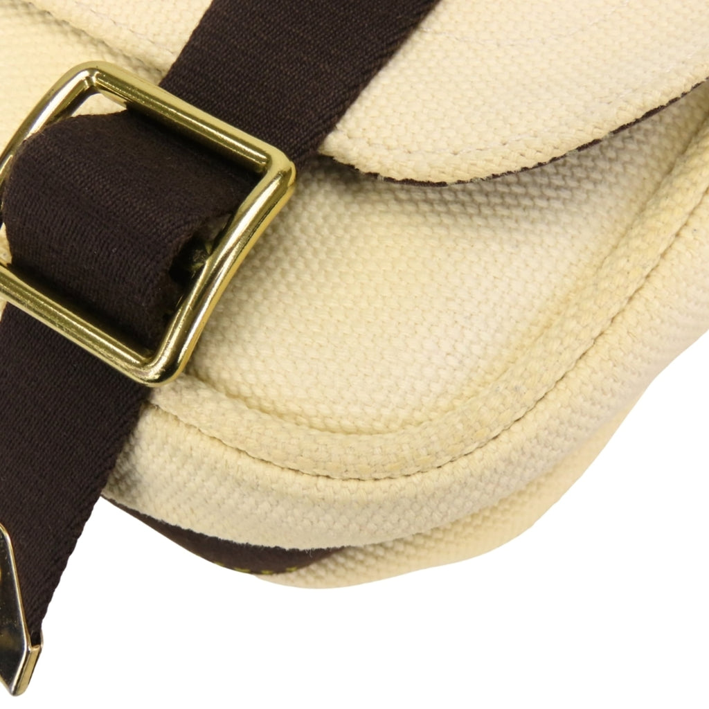 Louis Vuitton Brown Ecru Ivory Canvas Shoulder Bag