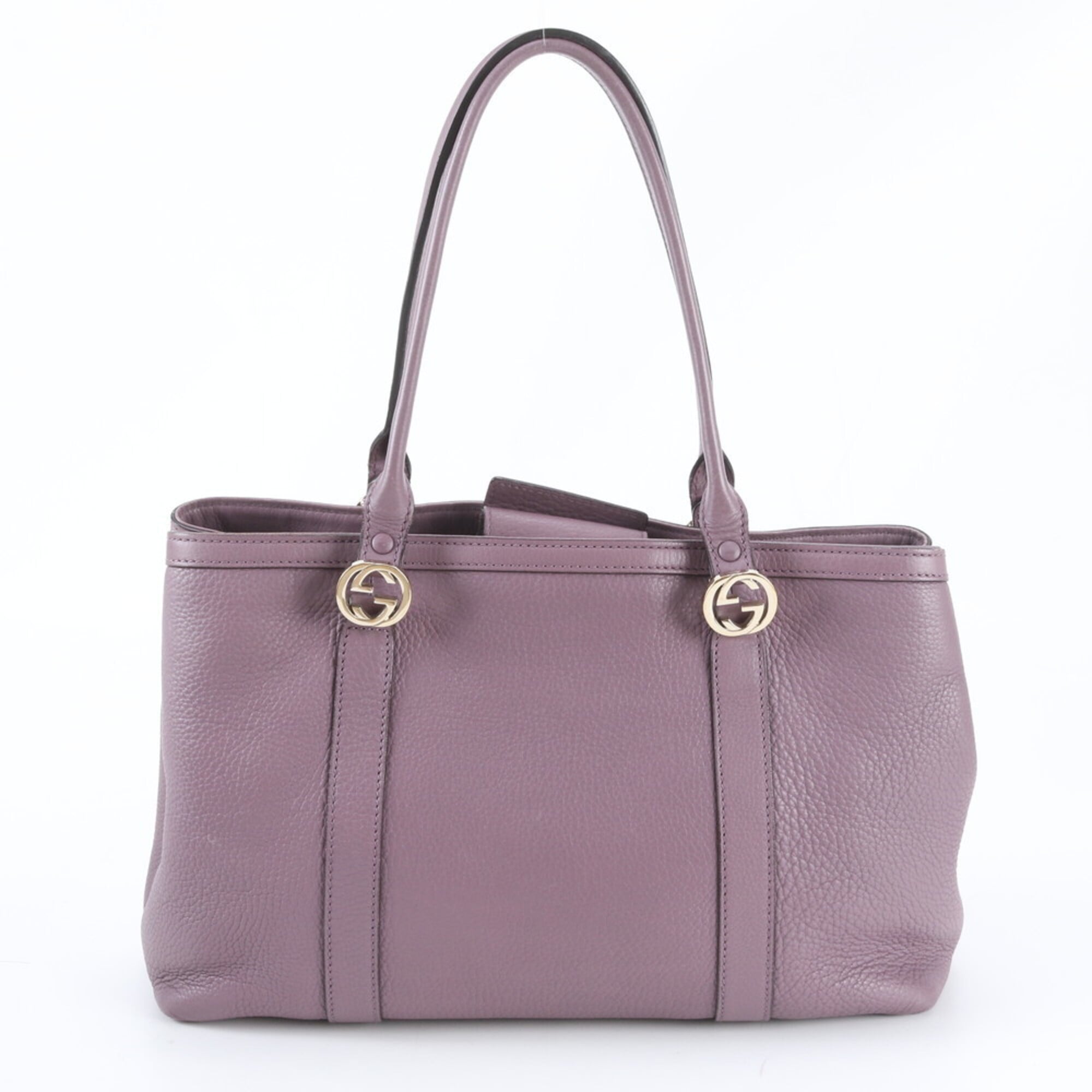 Gucci Miss Gg Purple Leather Handbag (Pre-Owned)