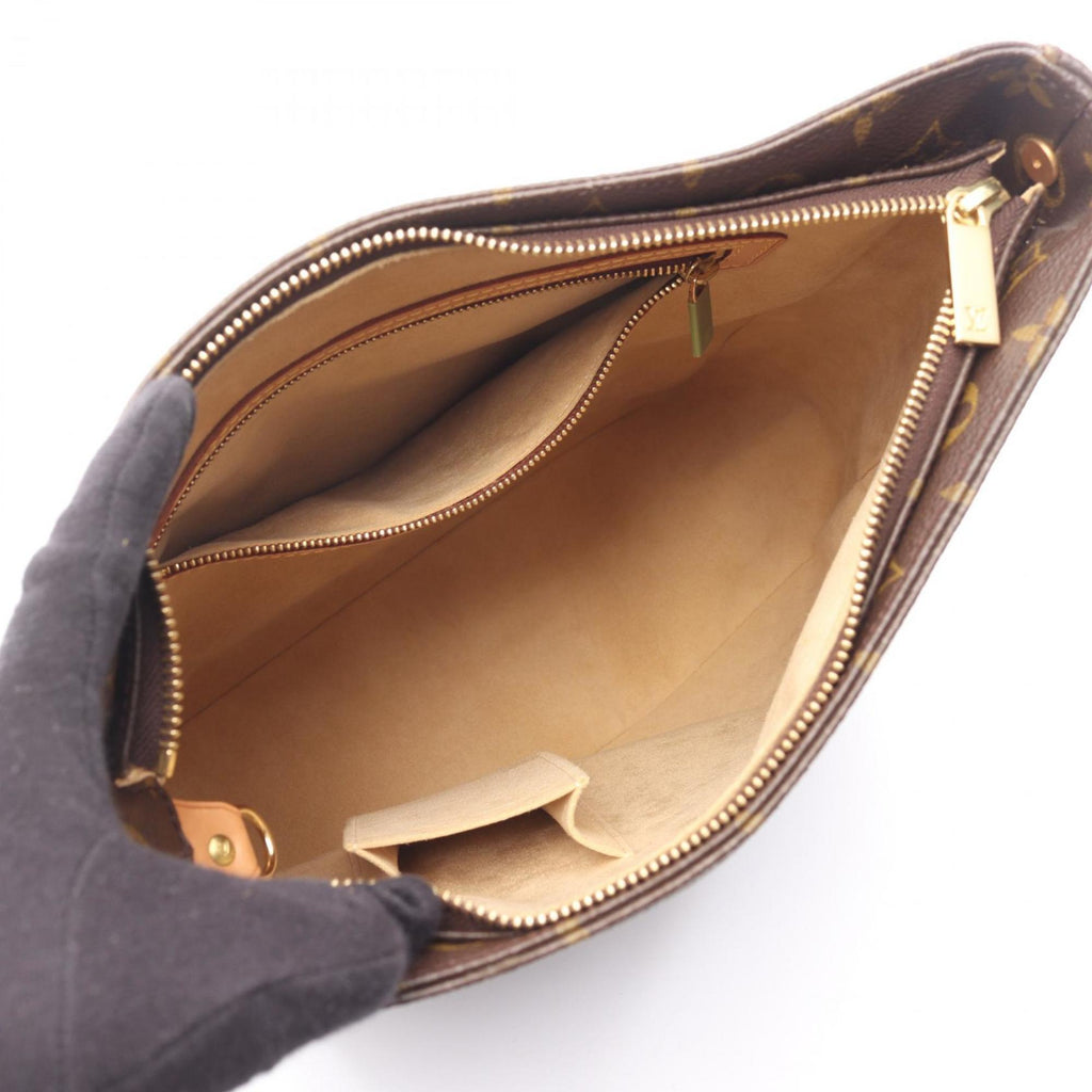 Louis Vuitton Brown Monogram Coated Canvas Leather Handbag Shoulder Bag
