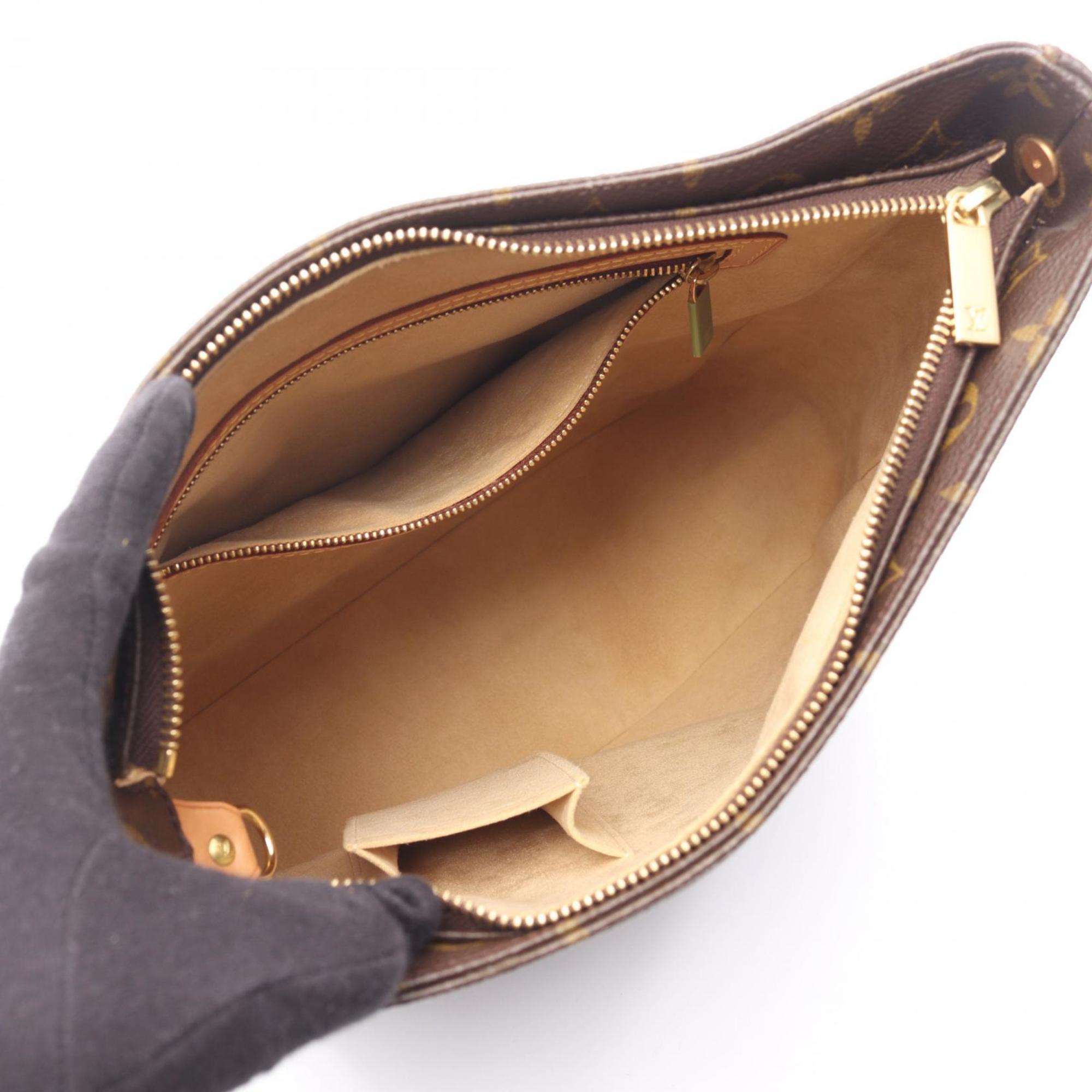 Louis Vuitton Brown Monogram Coated Canvas Leather Handbag Shoulder Bag