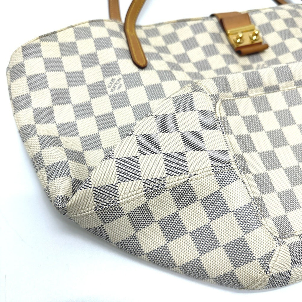 Louis Vuitton White Damier Azur Shoulder Bag Tote Bag