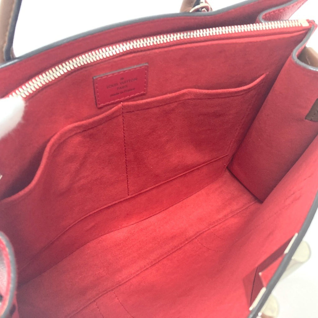 Louis Vuitton Red Color Leather Tote Bag