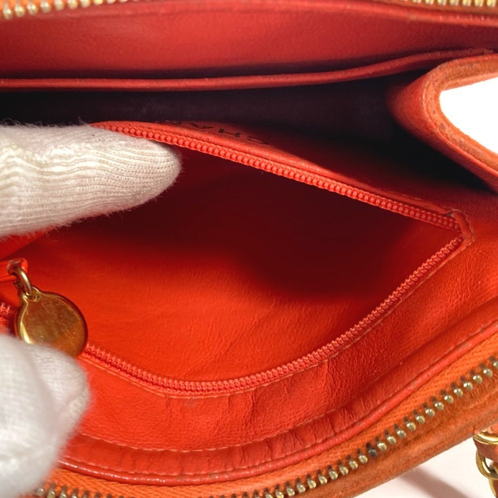 Chanel Orange Suede Handbag Shoulder Bag