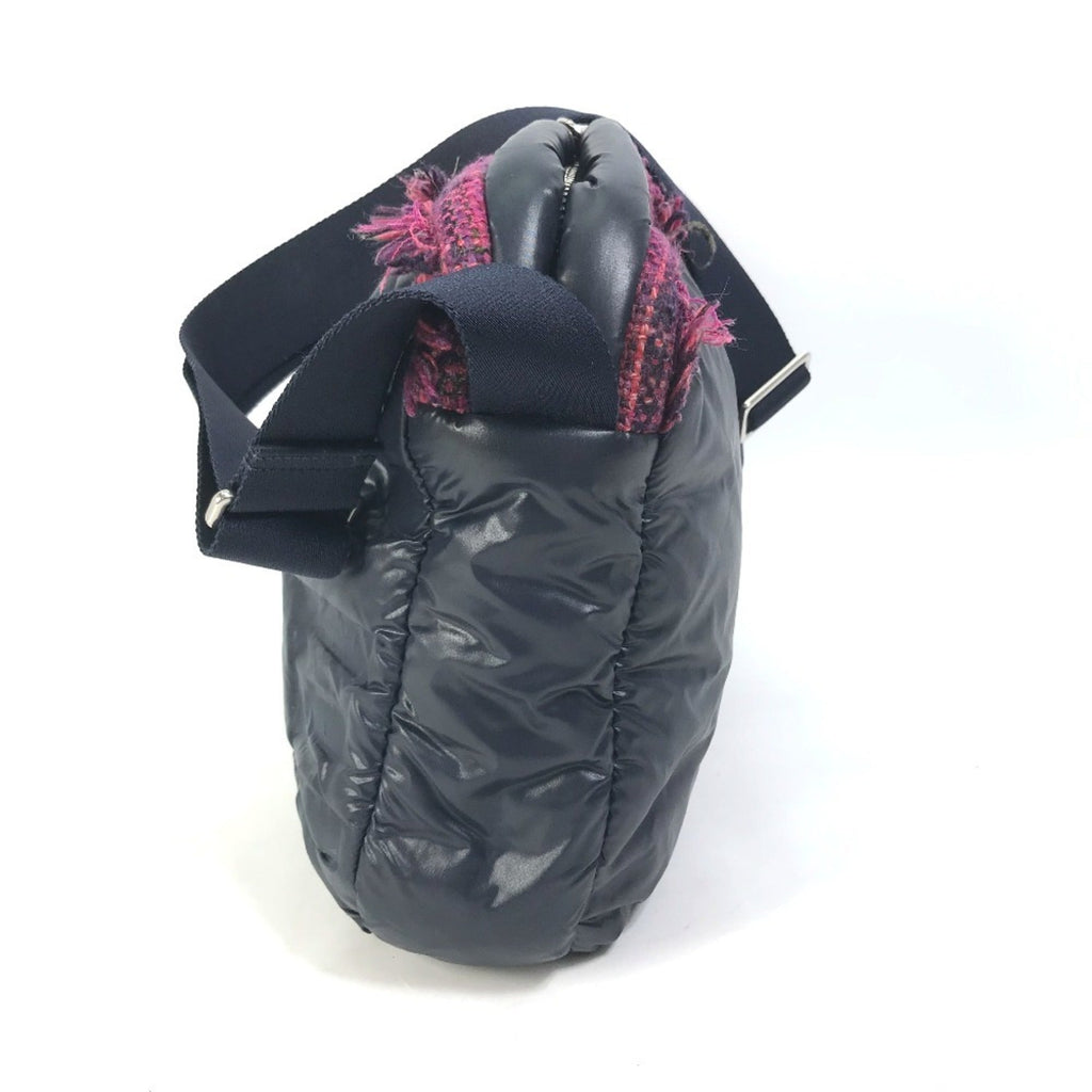 Chanel Navy Pink Nylon Tweed Fanny Pack Shoulder Bag