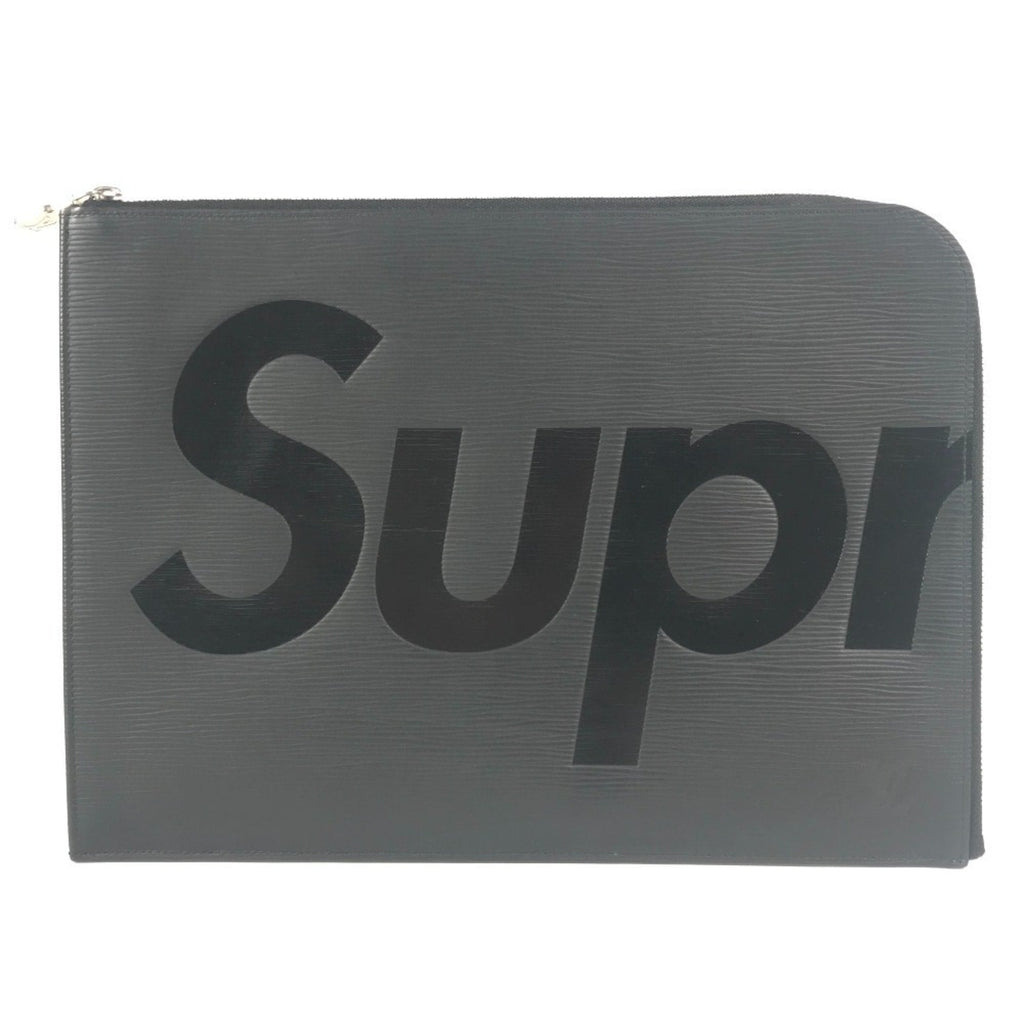 Louis Vuitton Black Noir Epi Leather Clutch Bag Pochette Pouch