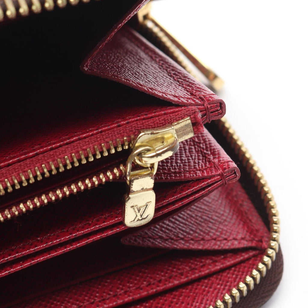 Louis Vuitton Brown Fuchsia Pink Coated Canvas Long Wallet