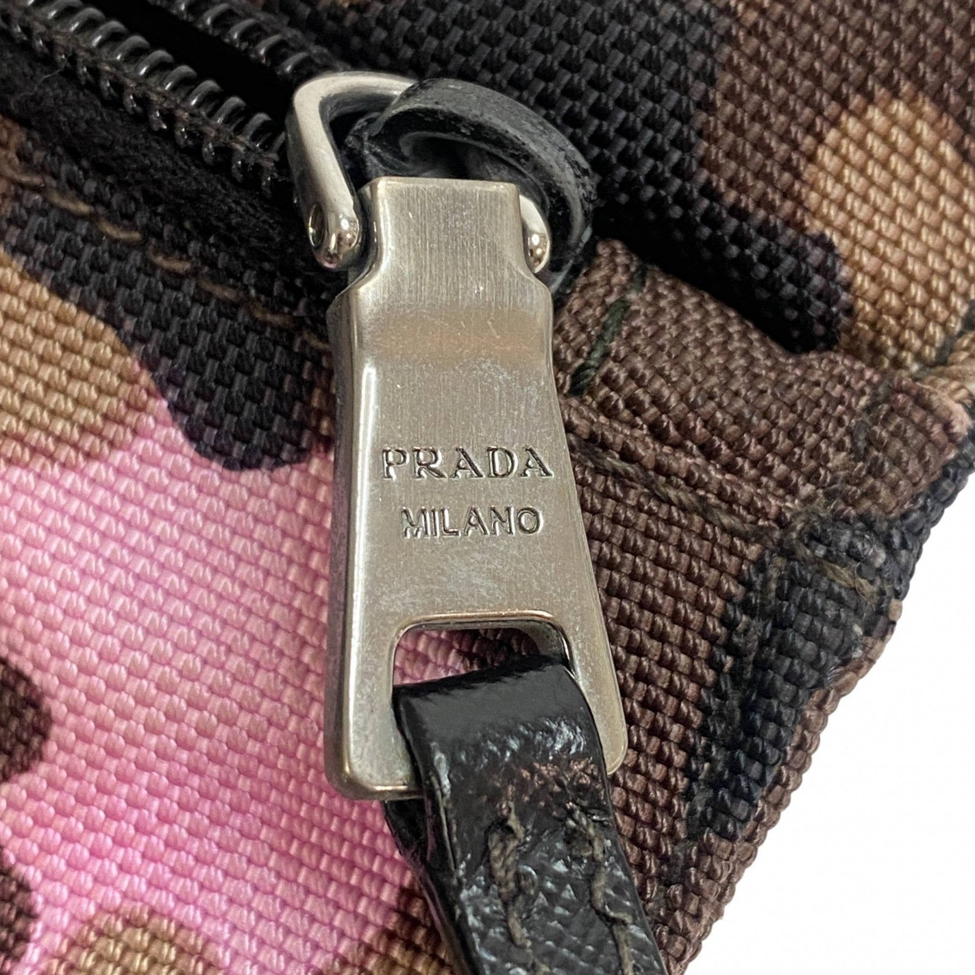 Prada Multi-Color Canvas Pochette Shoulder Bag