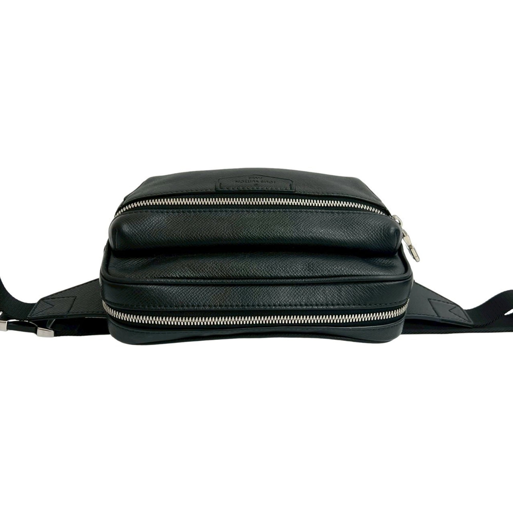 Louis Vuitton Black Leather Shoulder Bag Sling Bag