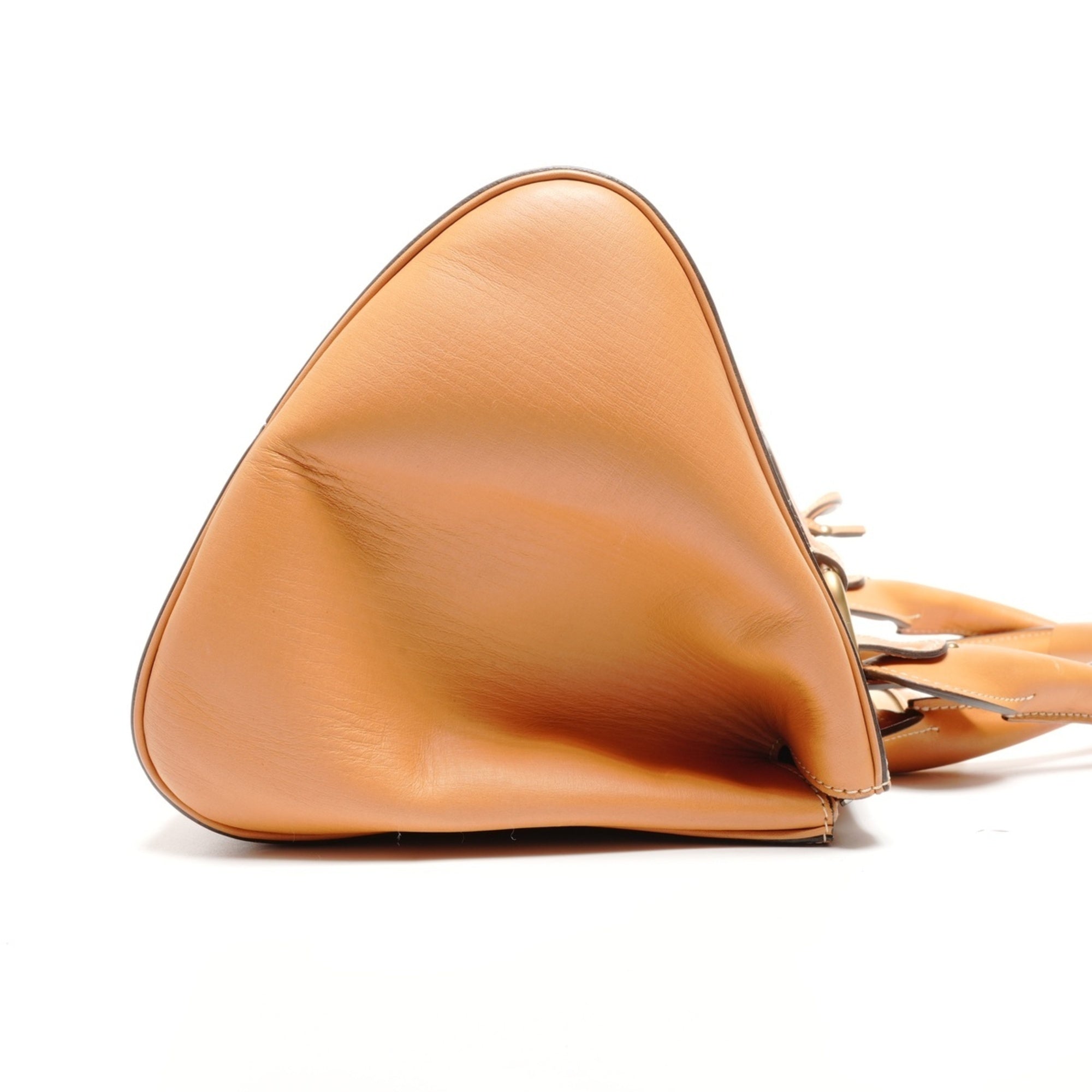 Chloé Paddington Brown Leather Boston Bag Handbag (Pre-Owned)