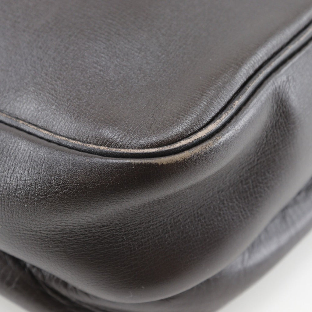 Louis Vuitton Brown Coffee Leather Shoulder Bag