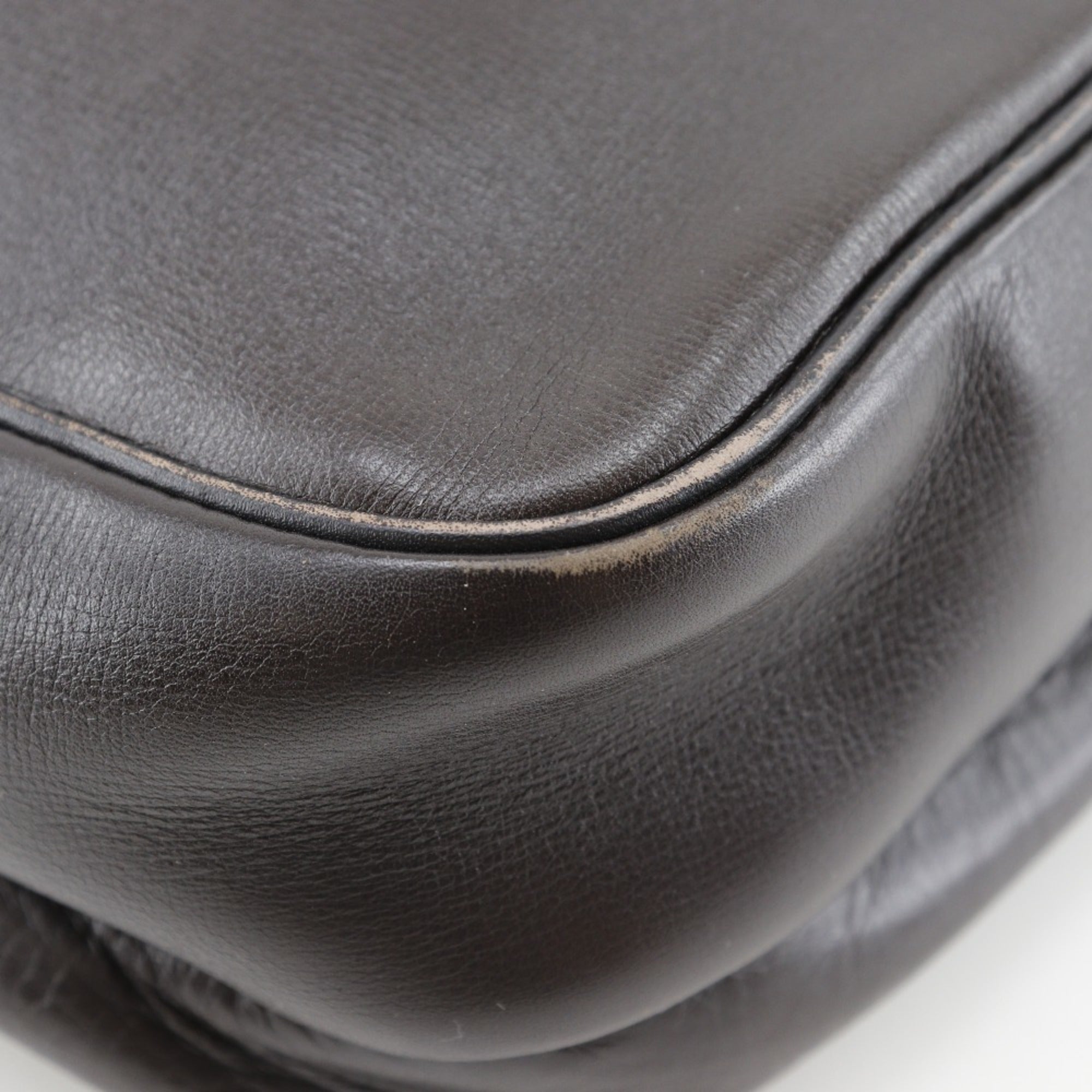 Louis Vuitton Brown Coffee Leather Shoulder Bag