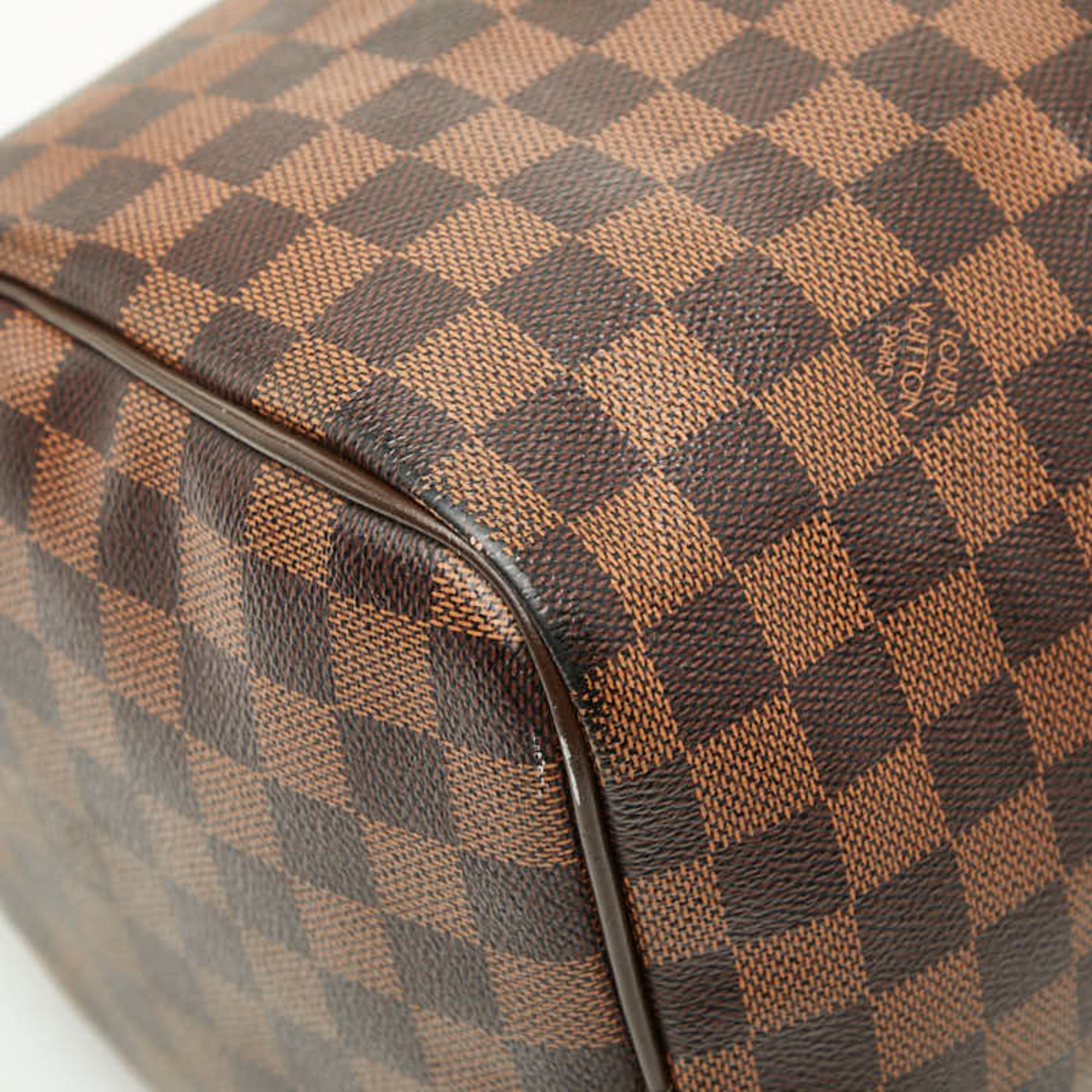 Louis Vuitton Damier Brown Damier Canvas Ebene Damier Canvas Boston Bag Handbag