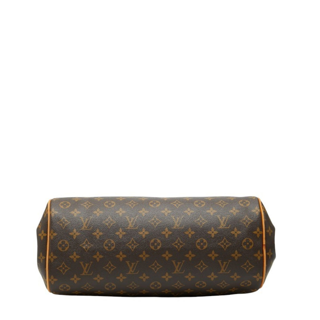 Louis Vuitton Brown Pvc Leather Handbag Tote Bag