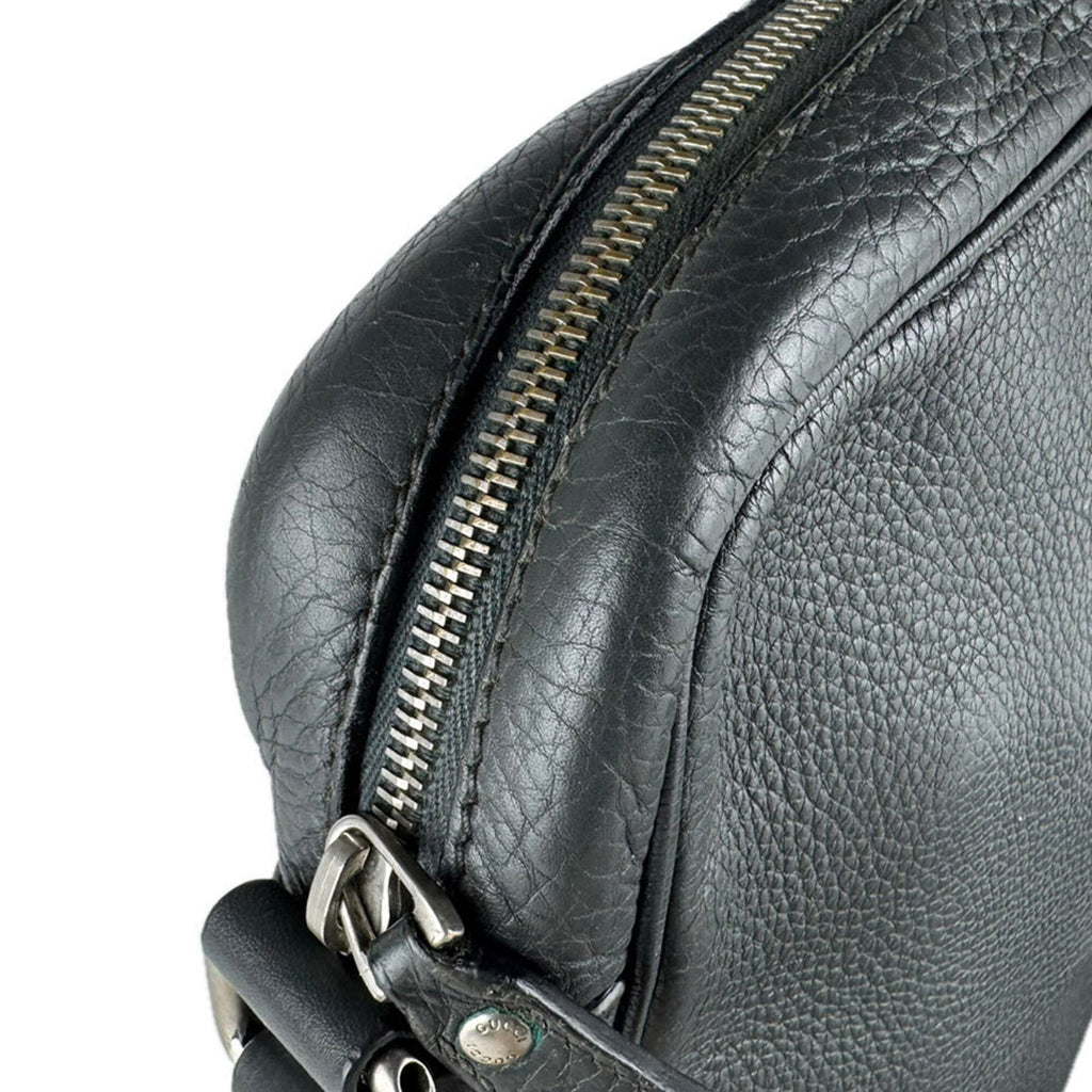 Gucci Dark Gray Leather Shoulder Bag (Pre-Owned)