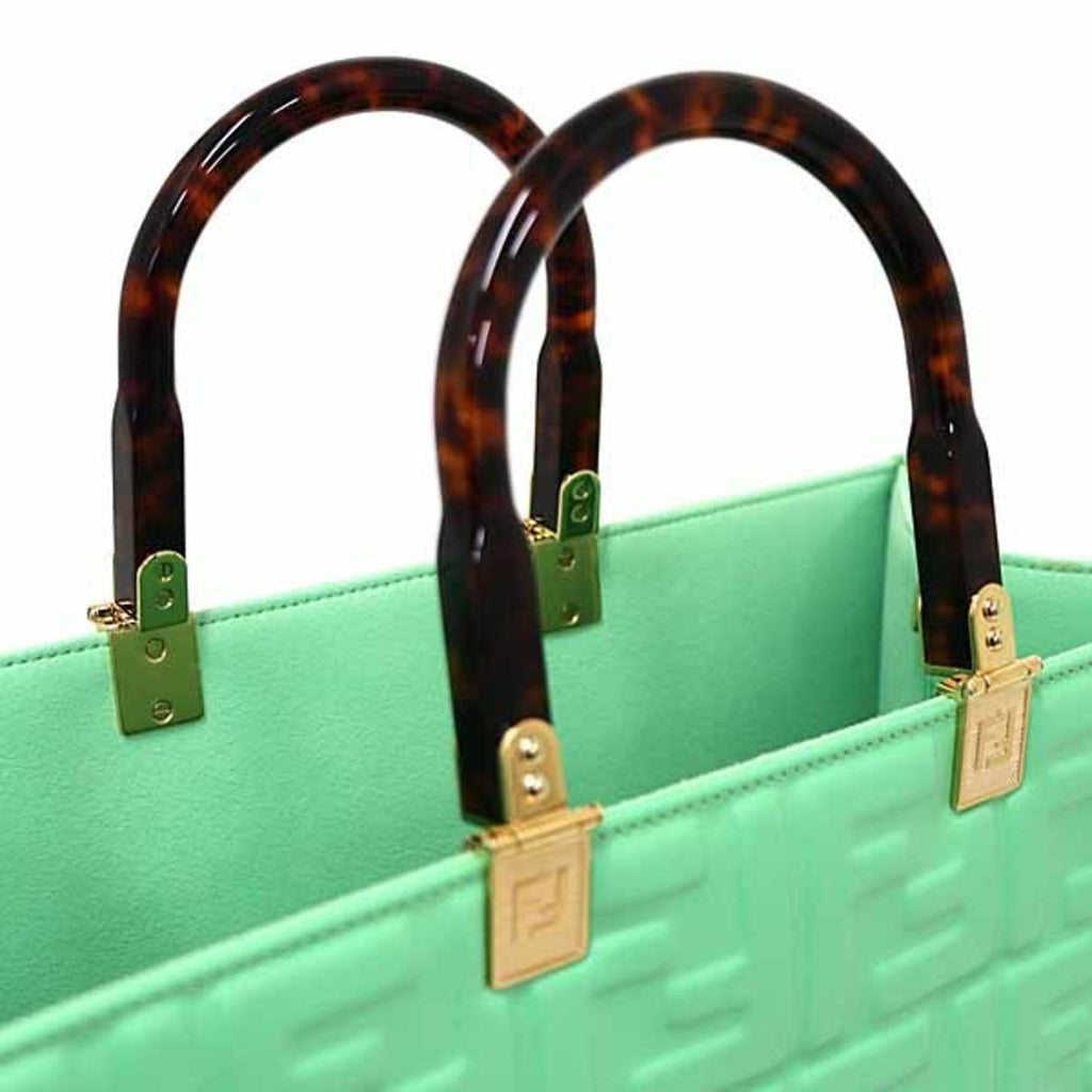 Fendi Black Leather Shoulder Bag Tote Bag