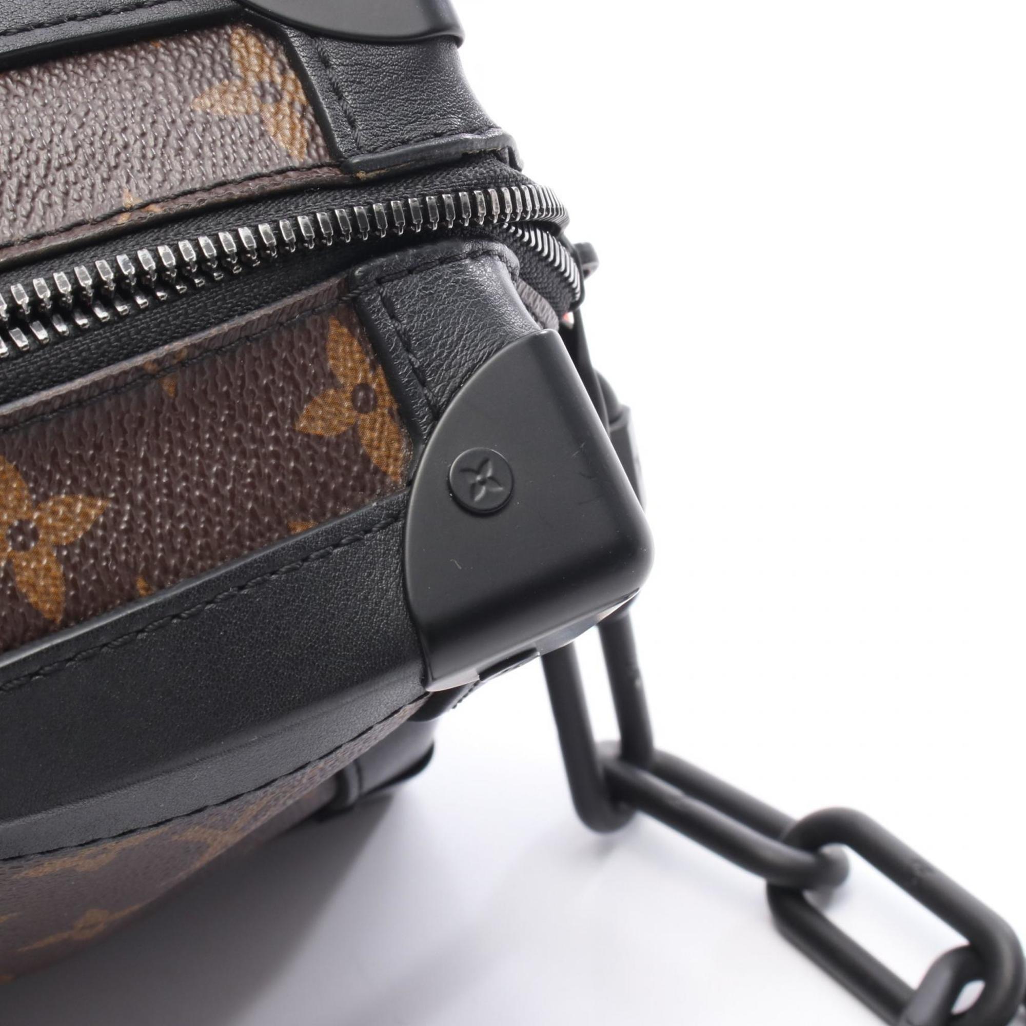 Louis Vuitton Brown Coated Canvas Leather Shoulder Bag