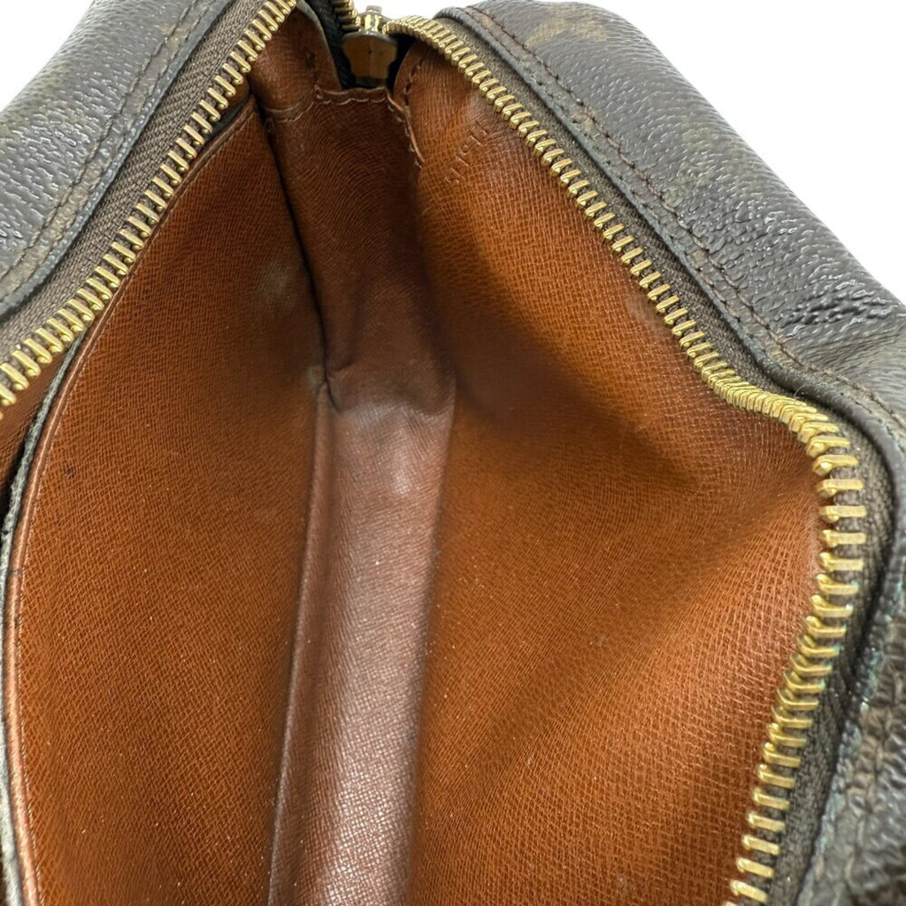 Louis Vuitton Brown Leather Clutch Bag