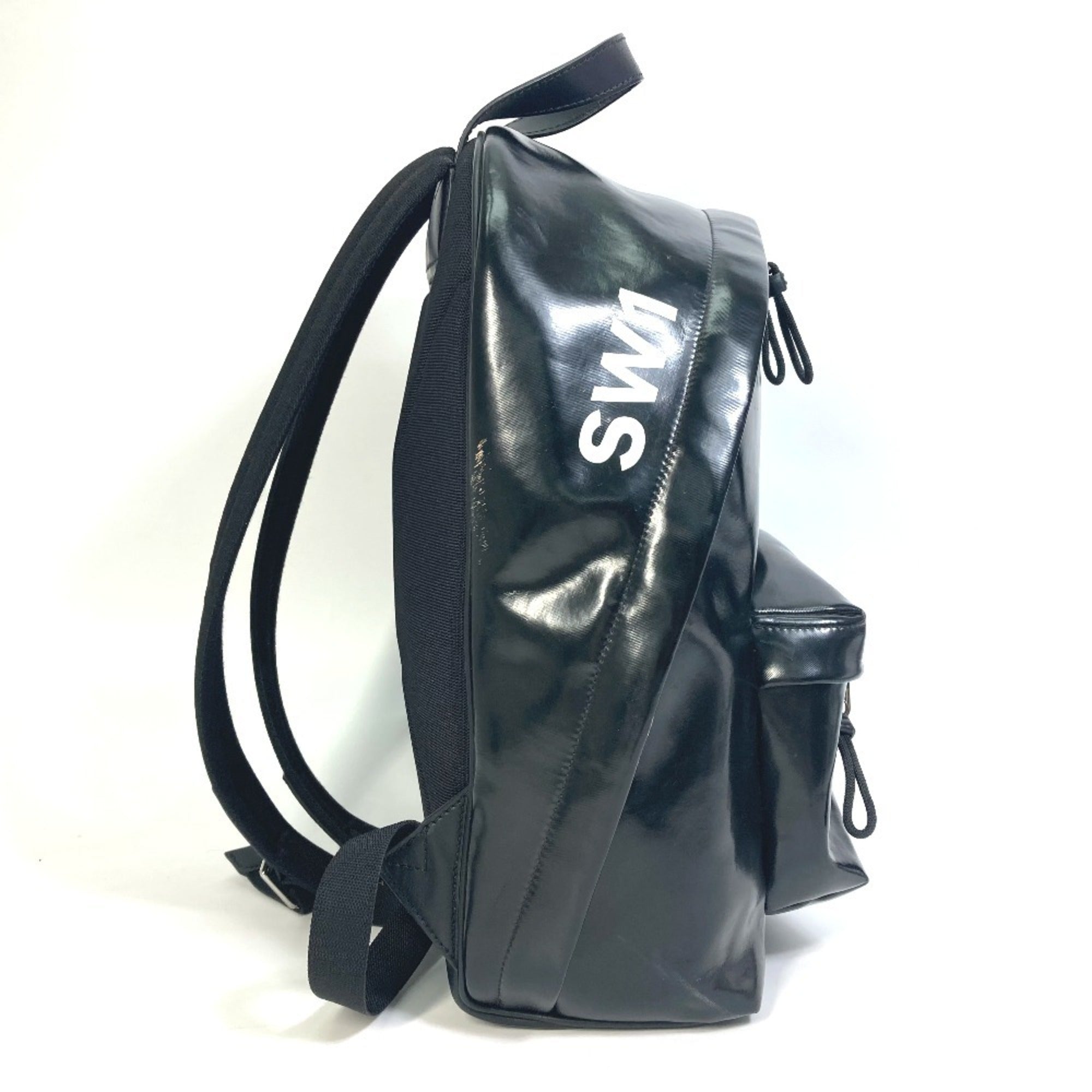 Burberry Black White Coated Canvas Backpack