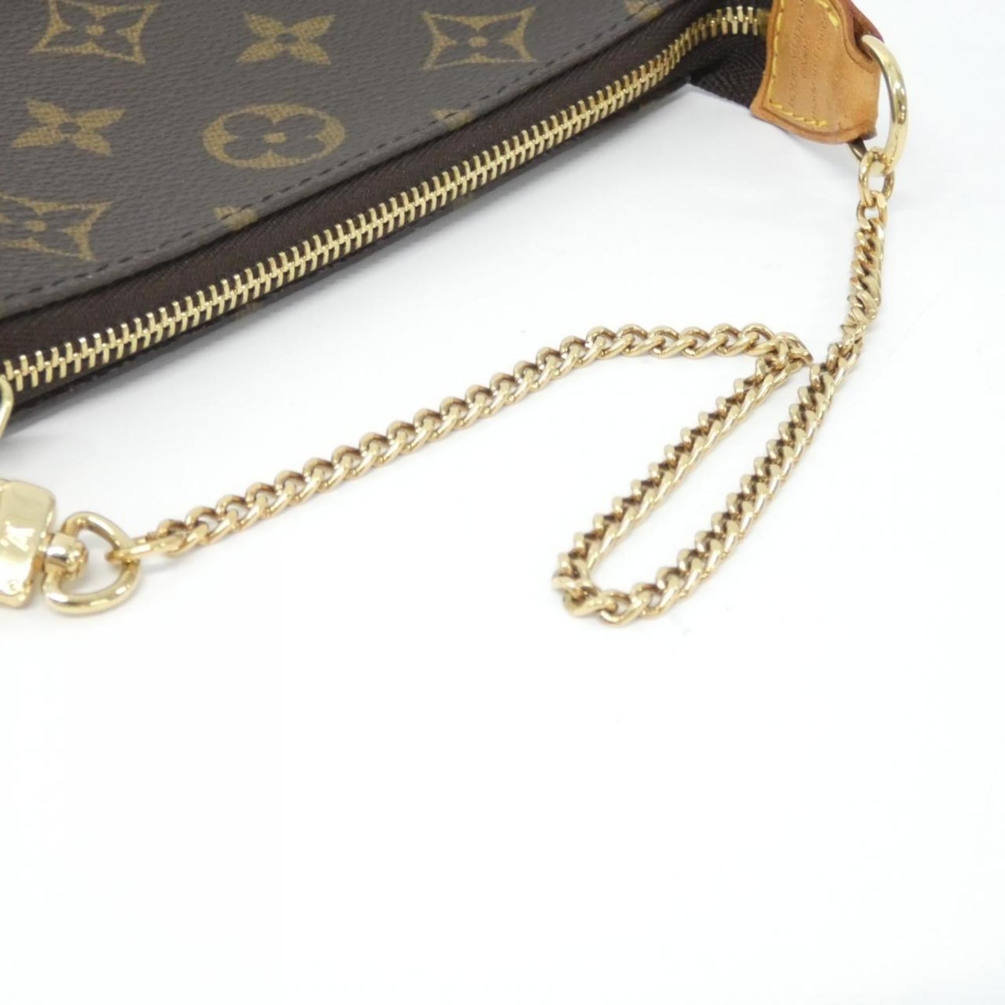 Louis Vuitton Marron Monogram Coated Canvas Pochette Pouch