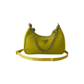 Prada Yellow Nylon Handbag Pochette Shoulder Bag