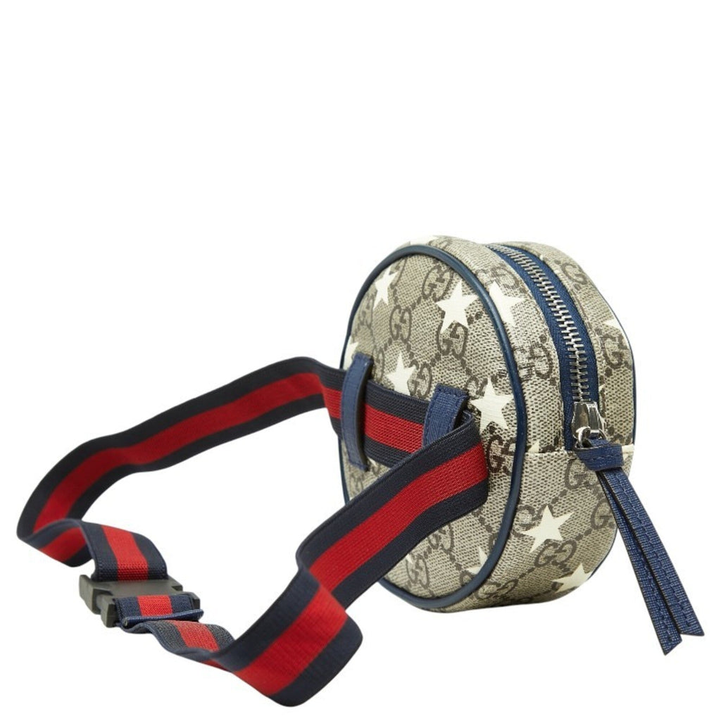 Gucci Beige Navy Pvc Leather Fanny Pack Pouch (Pre-Owned)