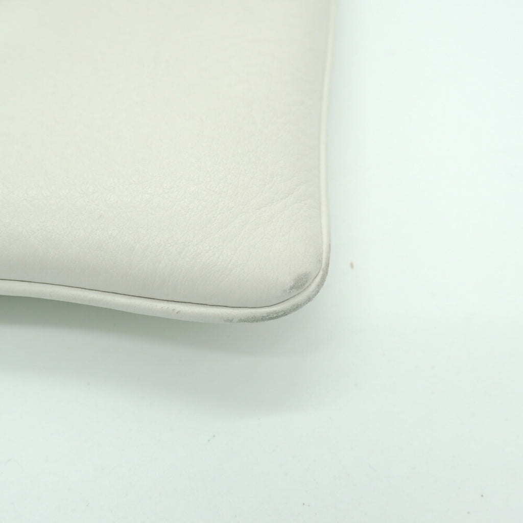 Balenciaga White Leather Clutch