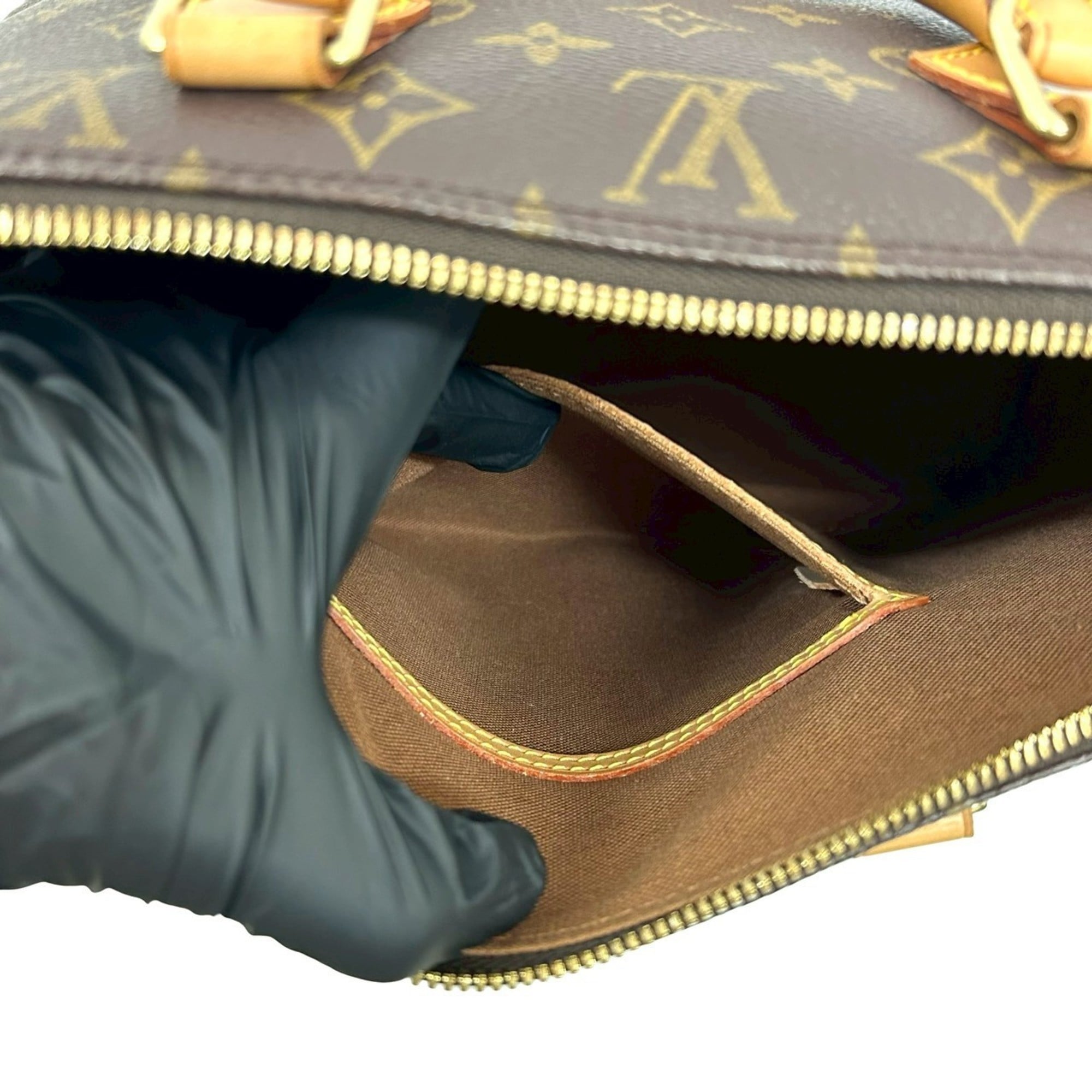 Louis Vuitton Brown Leather Pvc Boston Bag Handbag