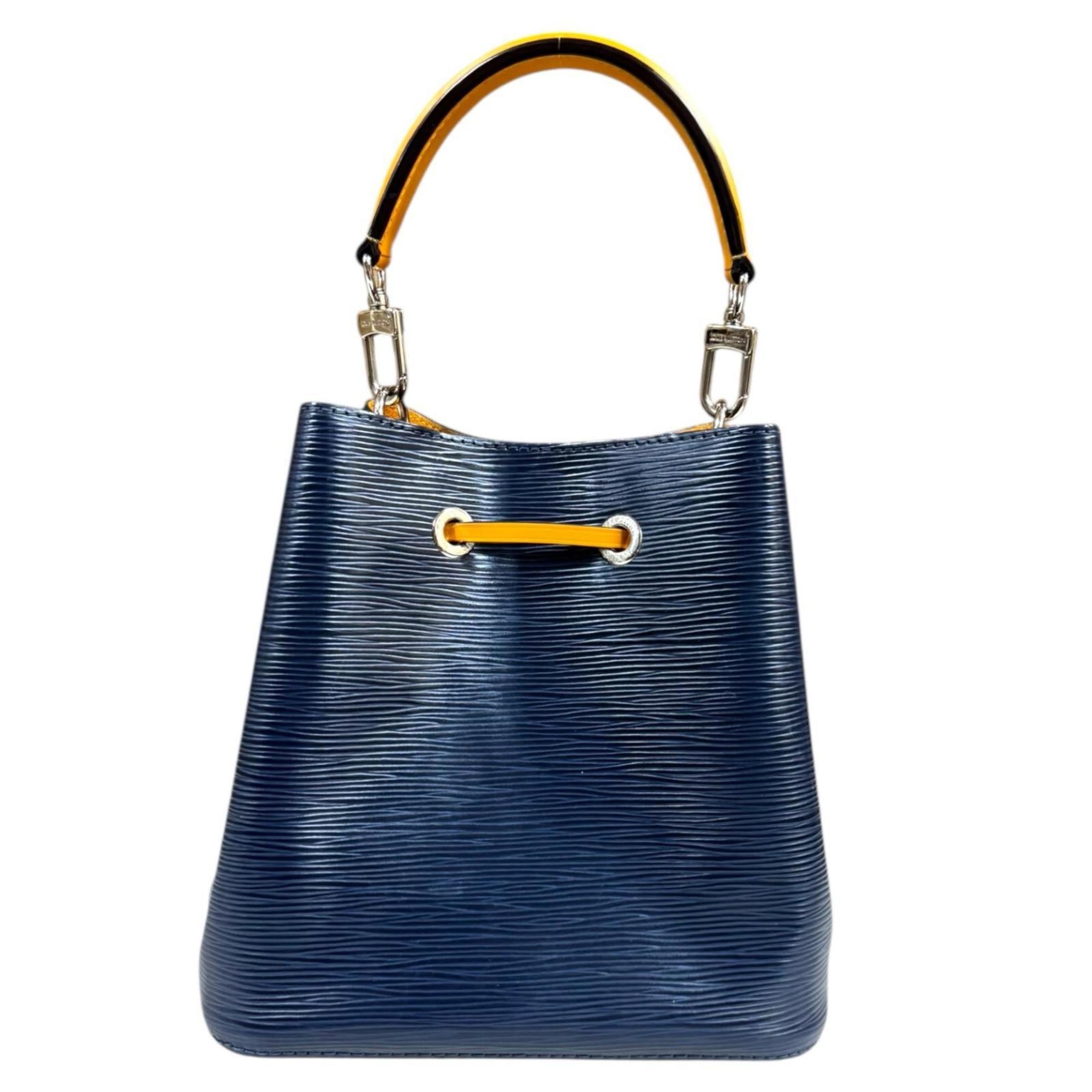 Louis Vuitton Epi Navy Orange Epi Leather Shoulder Bag