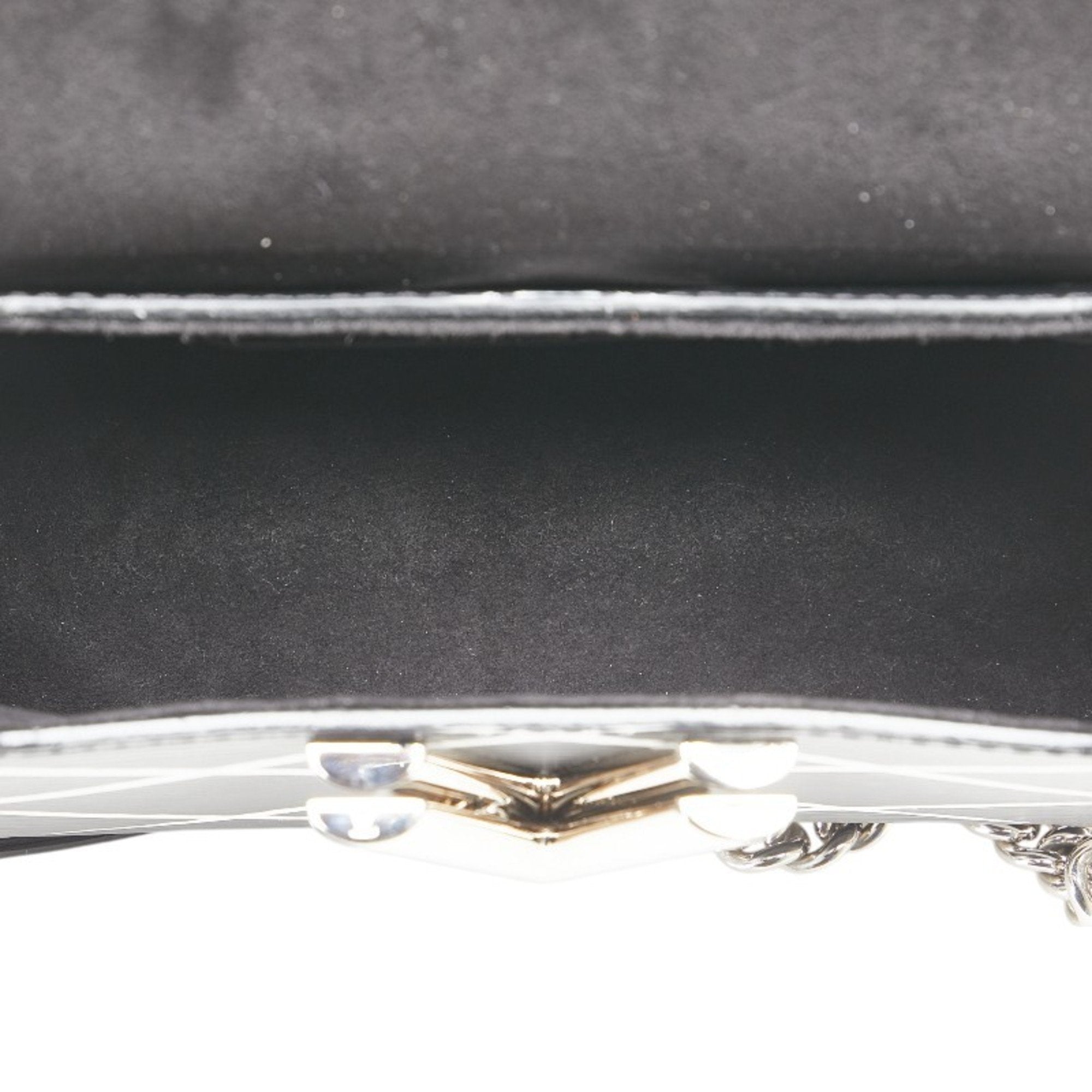 Louis Vuitton Black Noir White Leather Shoulder Bag