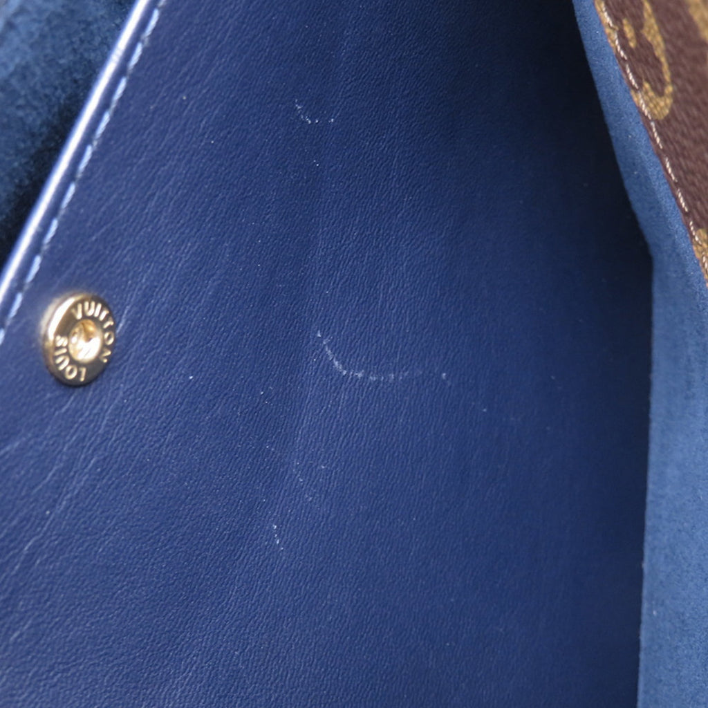 Louis Vuitton Monogram Navy Blue Leather Handbag