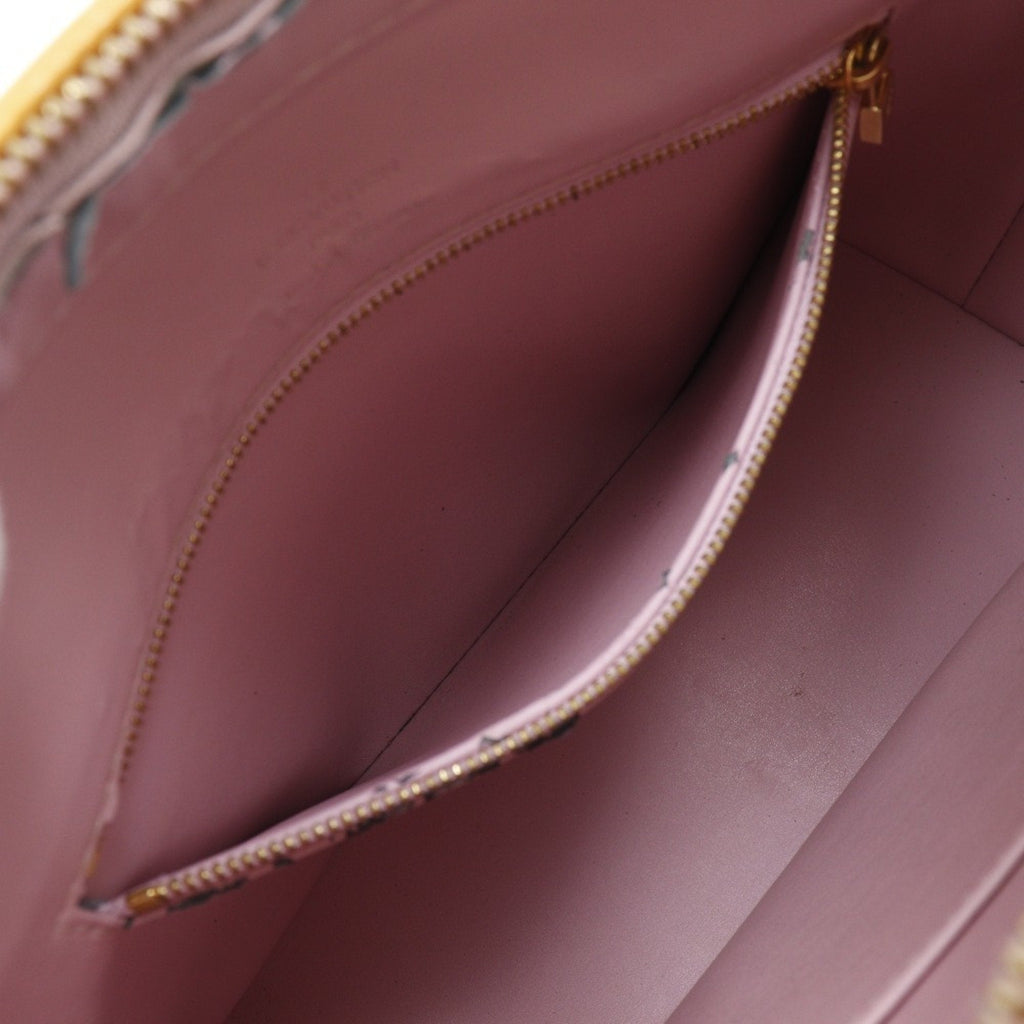 Louis Vuitton Rose Yellow Monogram Vernis Tote Bag