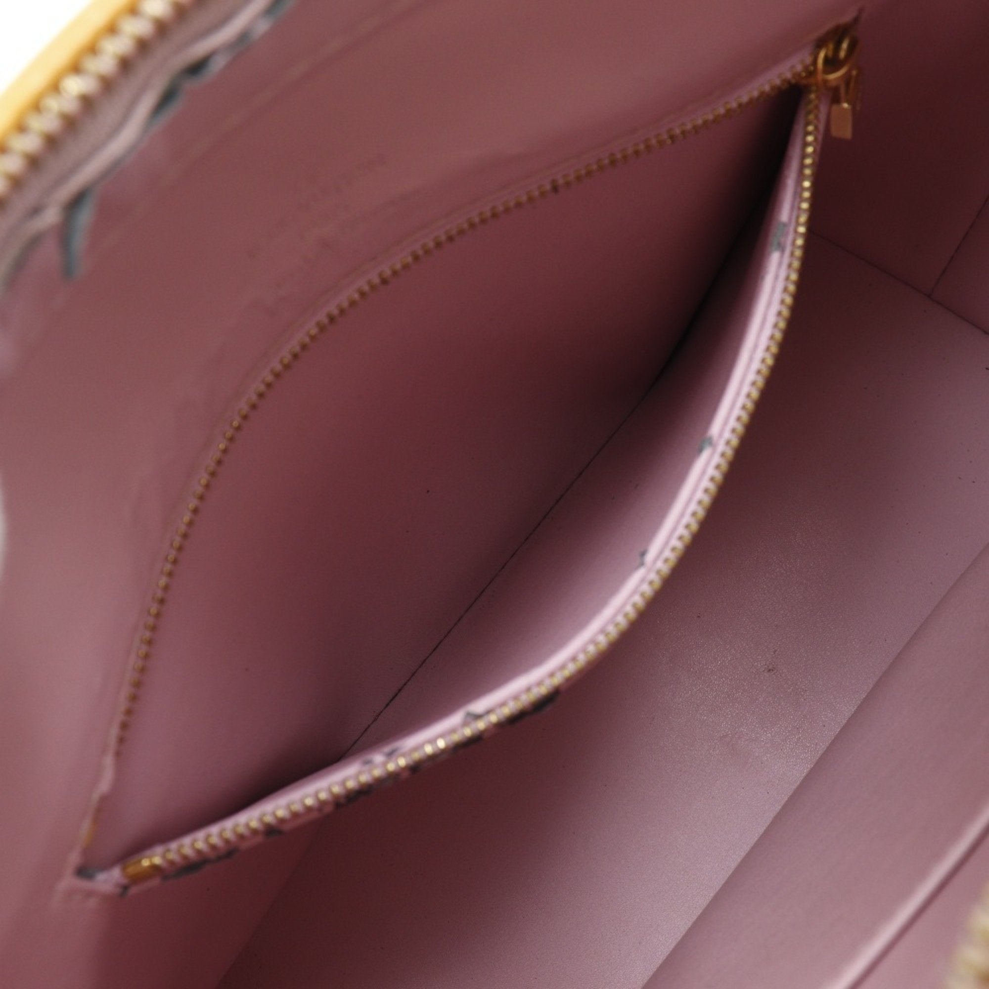 Louis Vuitton Rose Yellow Monogram Vernis Tote Bag