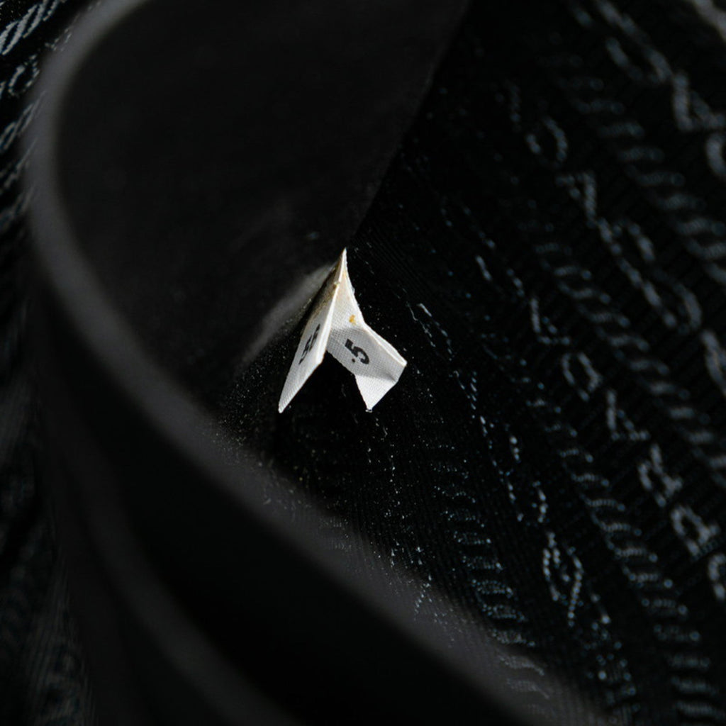 Prada Black Saffiano Triangle Clutch Bag