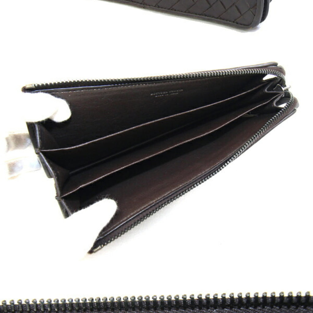 Bottega Veneta Dark Brown Intrecciato Leather Clutch Bag Pouch