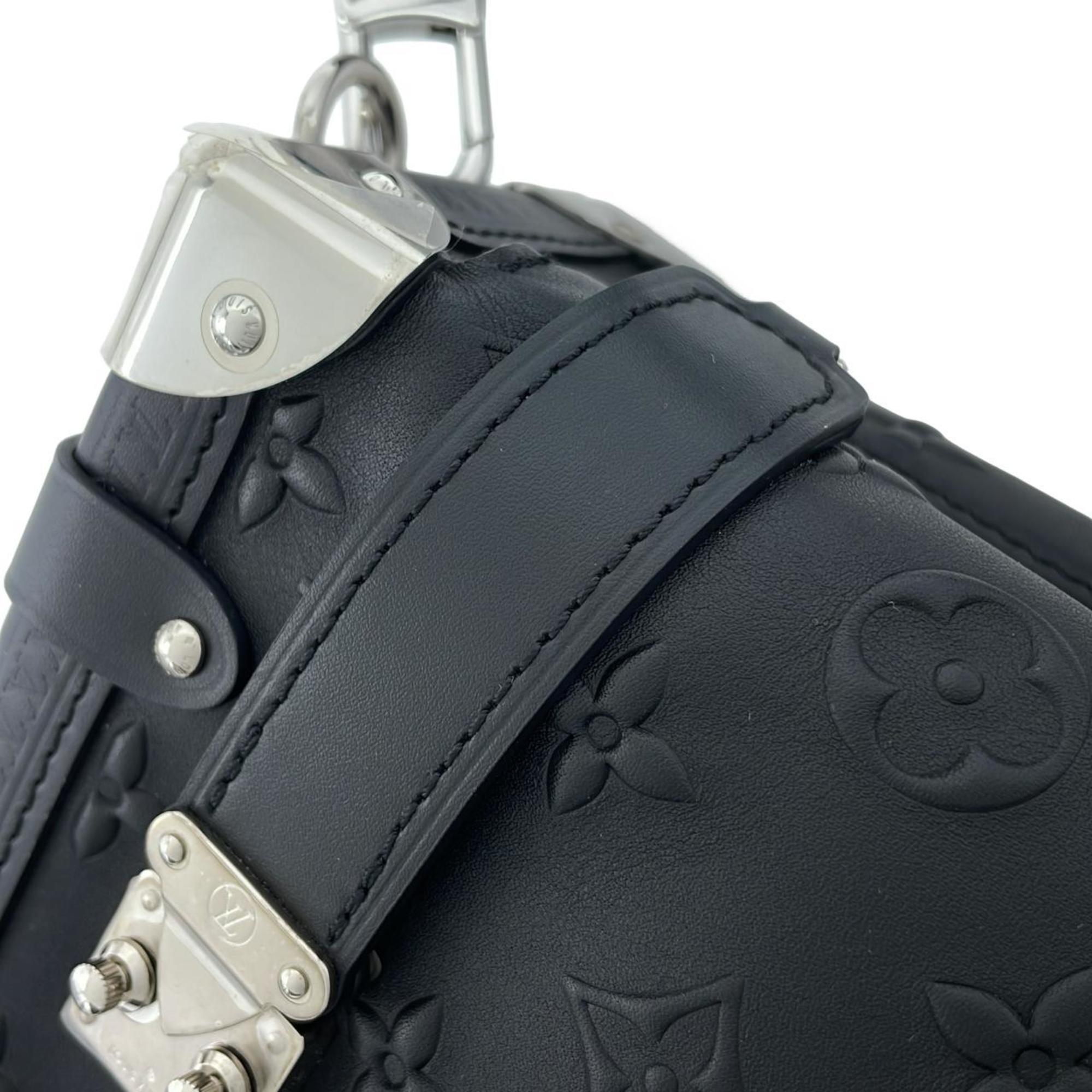 Louis Vuitton Black Leather Shoulder Bag