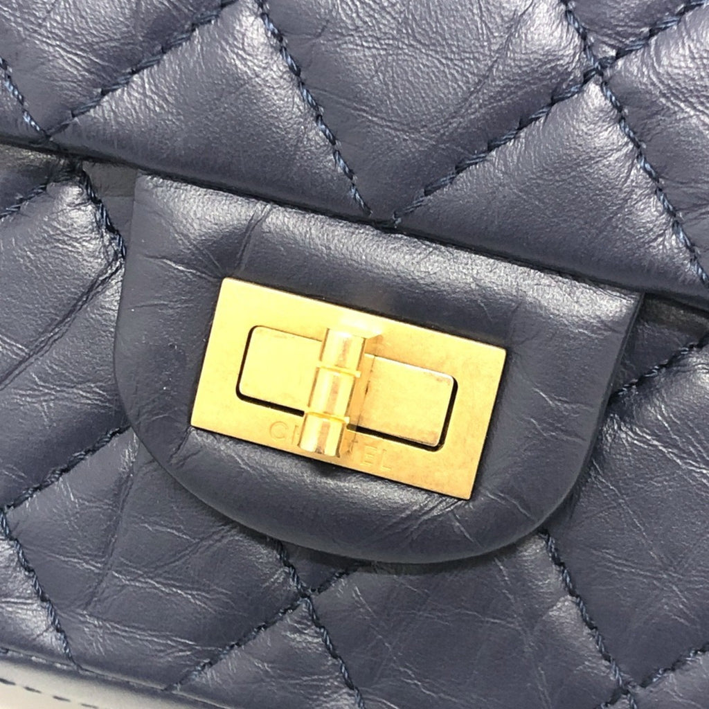 Chanel Navy Leather Shoulder Bag