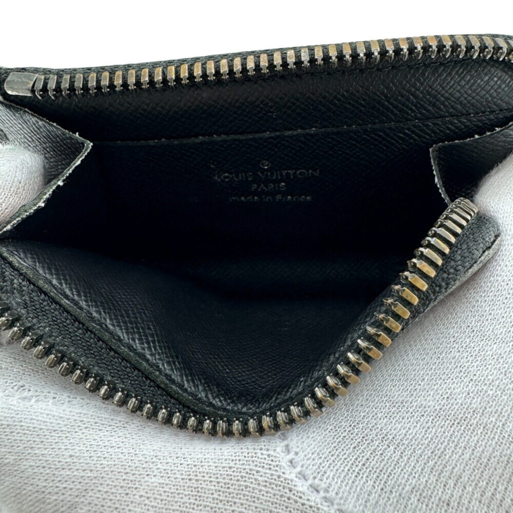 Louis Vuitton Black Leather Coin Purse/Coin Case
