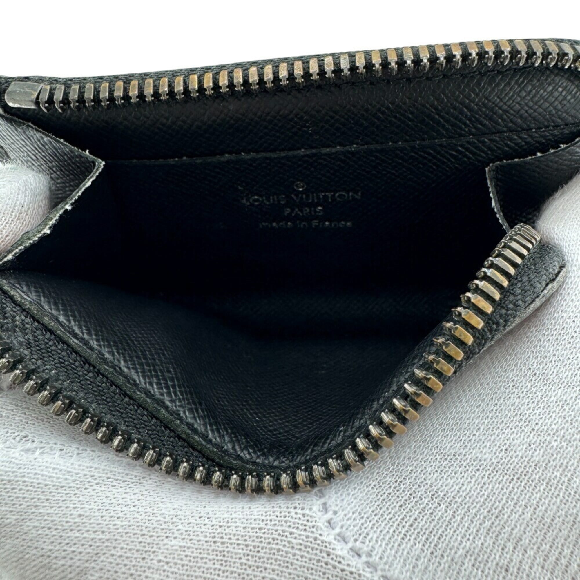 Louis Vuitton Black Leather Coin Purse/Coin Case