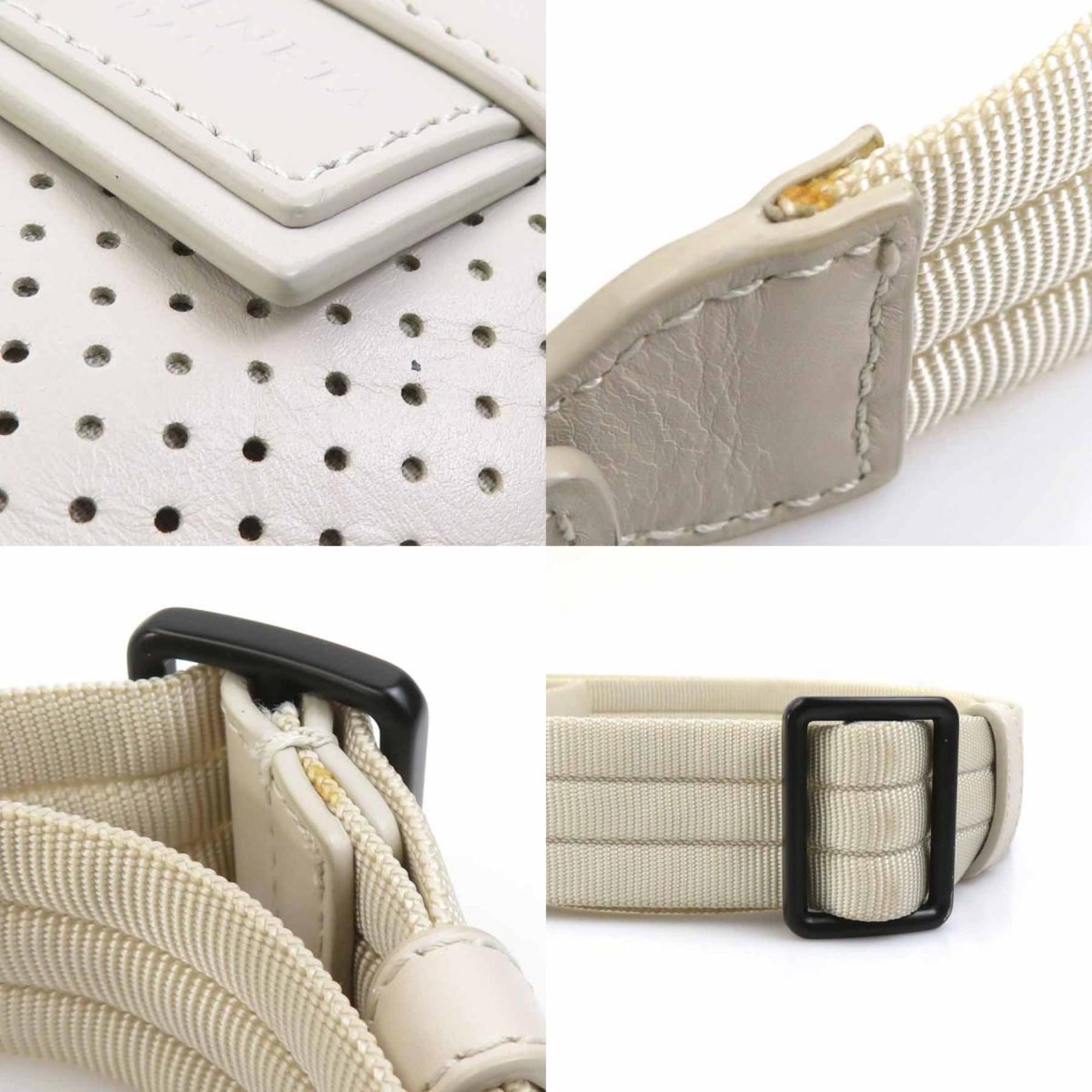 Bottega Veneta Ivory Leather Shoulder Bag