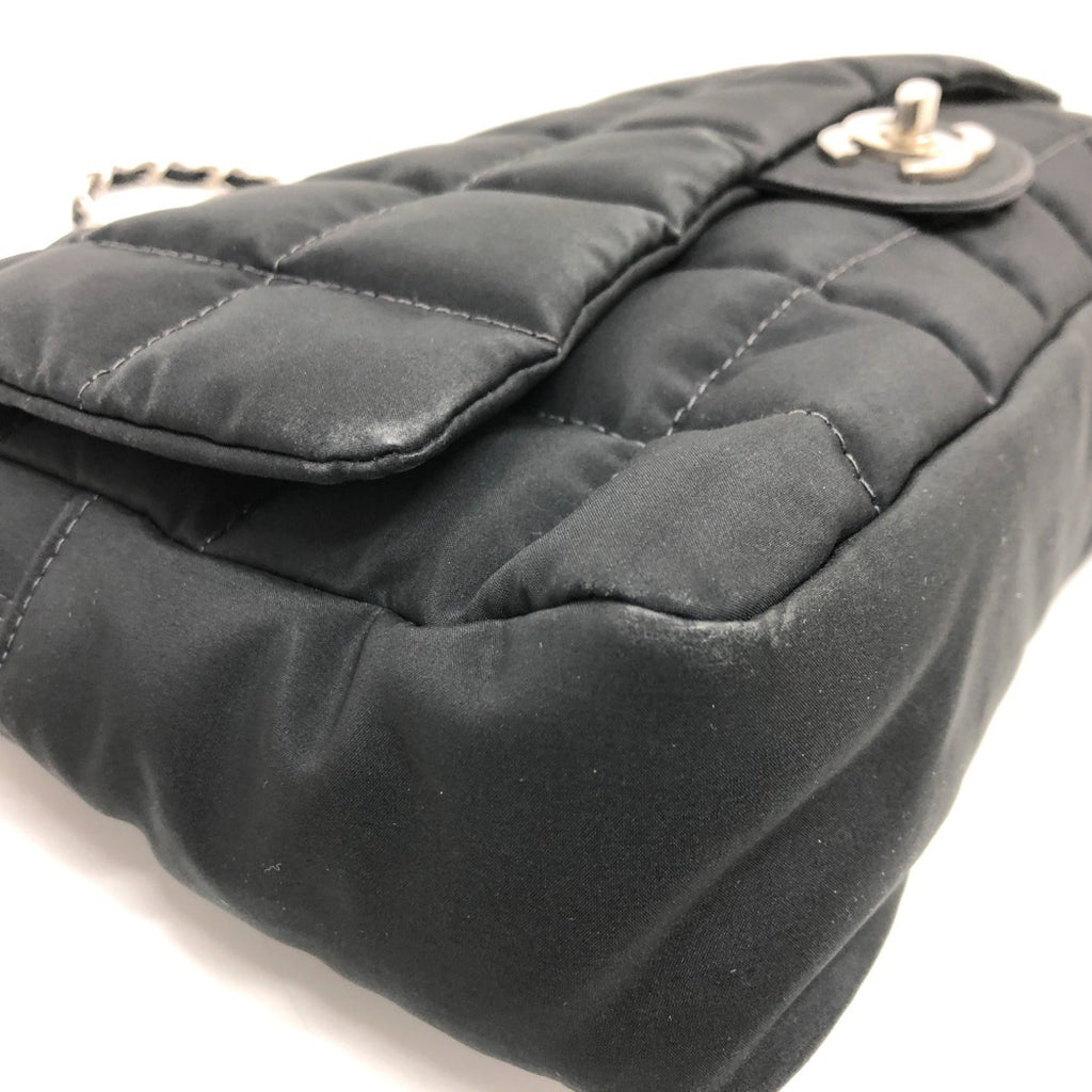 Chanel Black Cloth Shoulder Bag