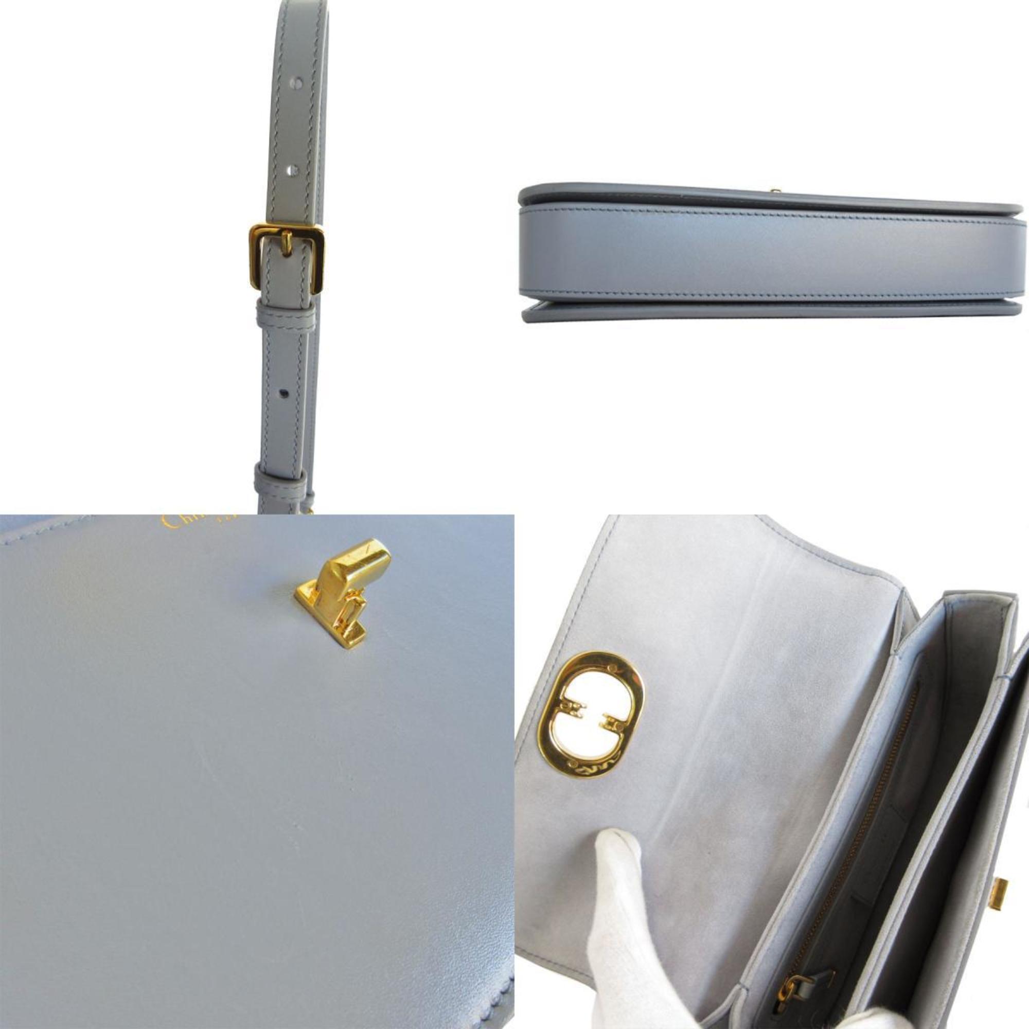 Christian Dior Gray Leather Shoulder Bag (Pre-Owned)