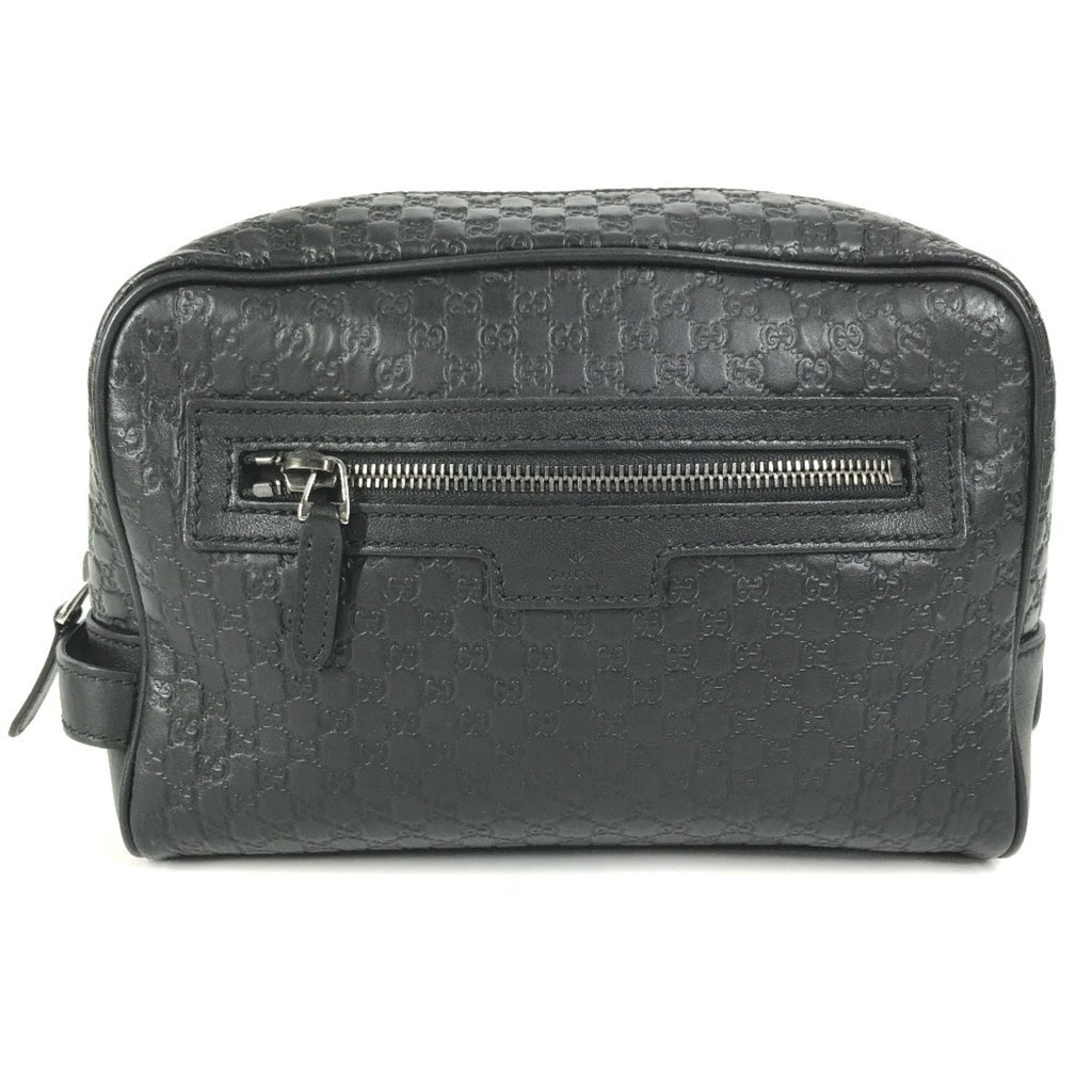 Gucci Guccissima Black Gg Leather Clutch Bag (Pre-Owned)