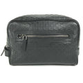 Gucci Guccissima Black Gg Leather Clutch Bag (Pre-Owned)