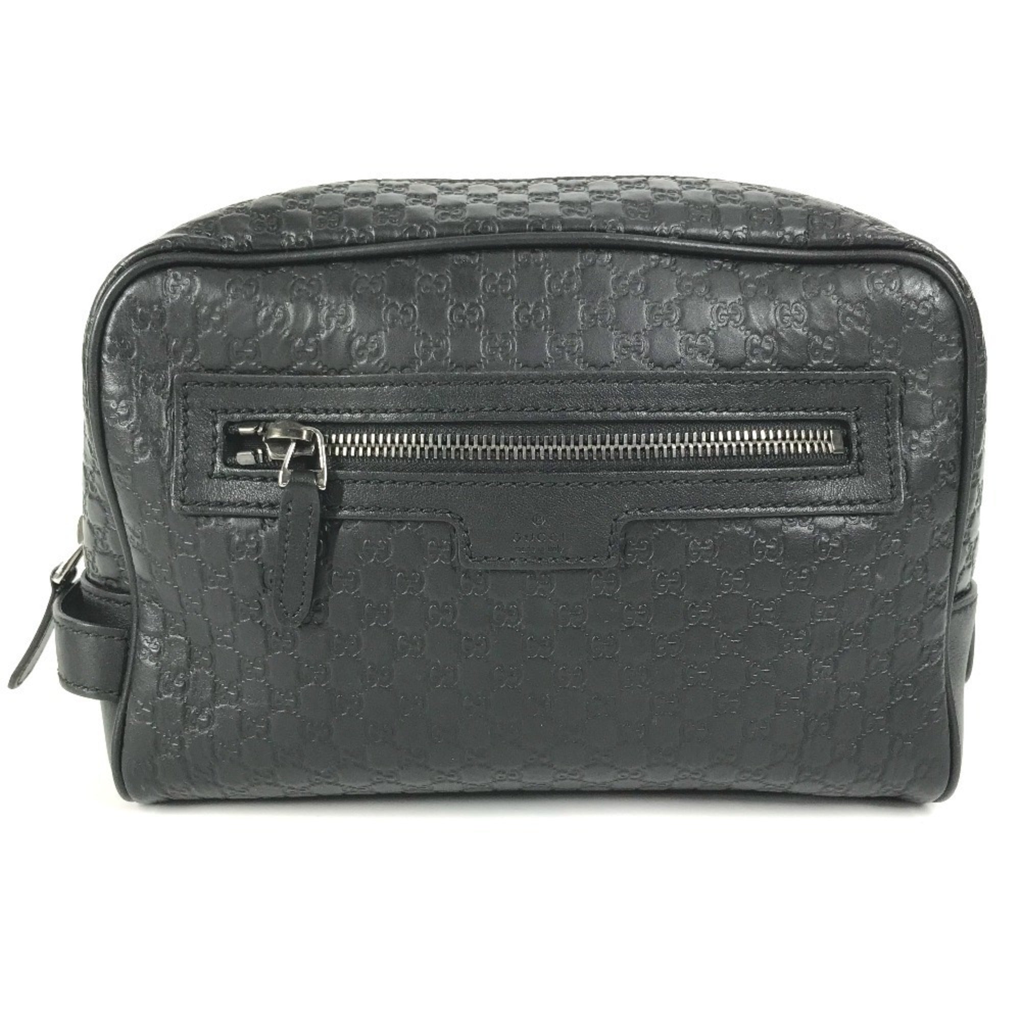 Gucci Guccissima Black Gg Leather Clutch Bag (Pre-Owned)