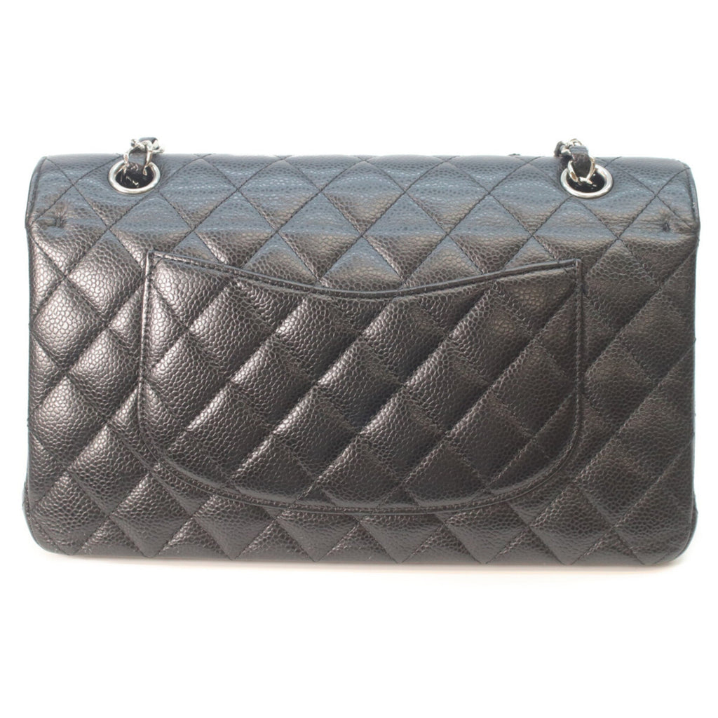 Chanel Matelasse Black Grained Calfskin Shoulder Bag