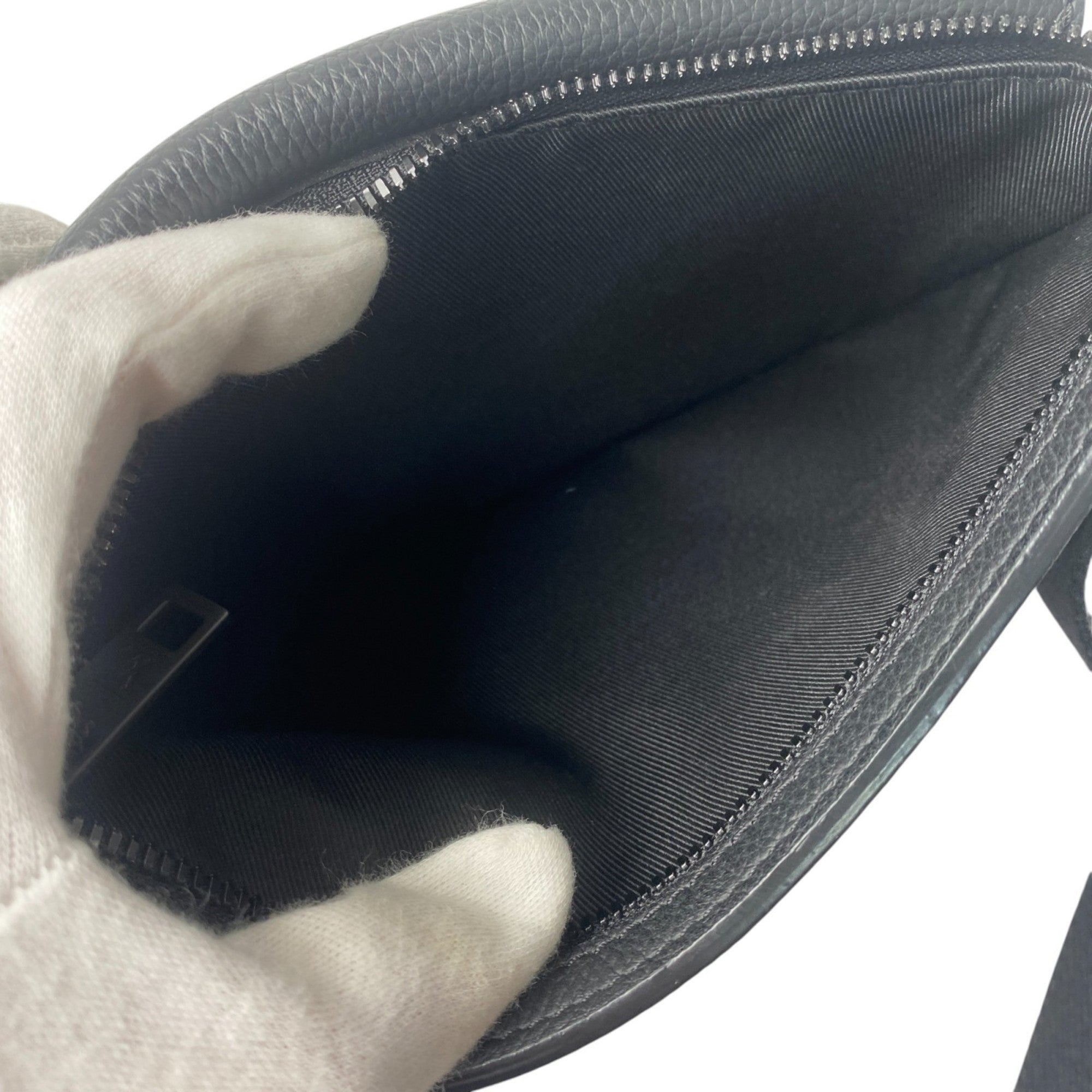 Louis Vuitton Black Leather Sling Bag