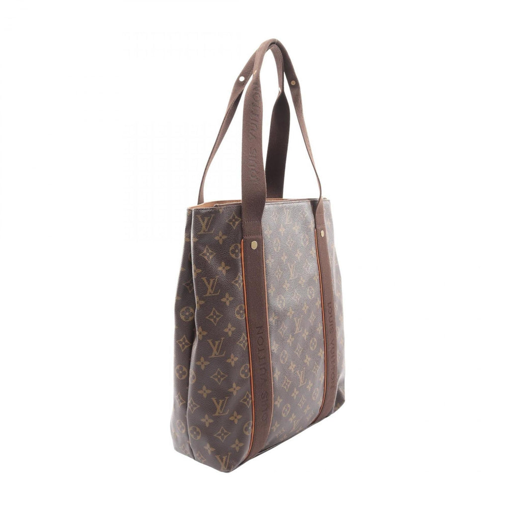 Louis Vuitton Brown Monogram Coated Canvas Leather Tote Bag